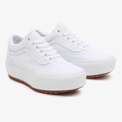 Vans UA Old Skool Stacked Platform Kadın Beyaz Sneaker