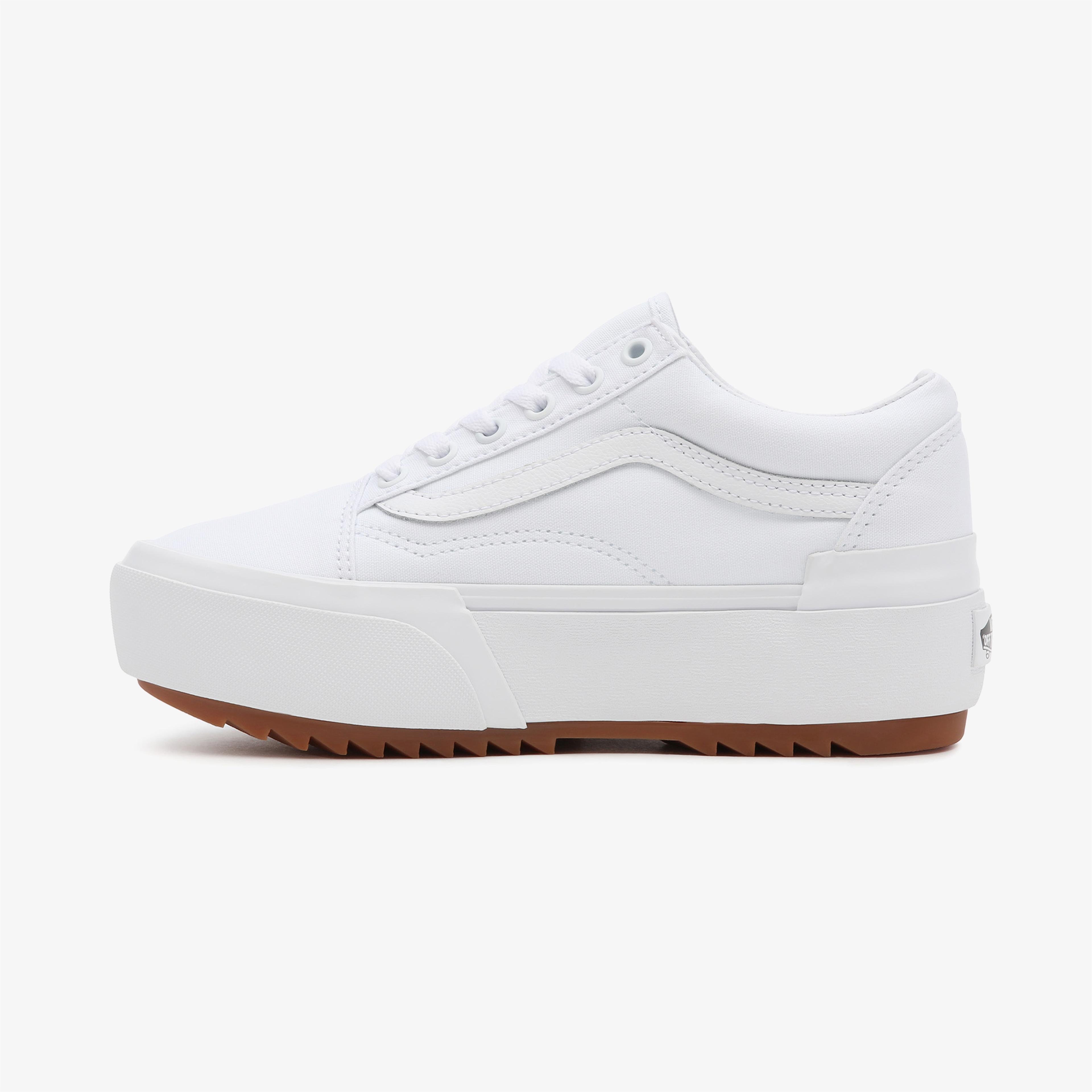 Vans UA Old Skool Stacked Platform Kadın Beyaz Sneaker