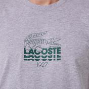 Lacoste Erkek Regular Fit Bisiklet Yaka Baskılı Gri T-Shirt