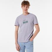 Lacoste Erkek Regular Fit Bisiklet Yaka Baskılı Gri T-Shirt