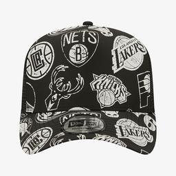 New Era NBA All Over Print  Unisex Siyah Şapka