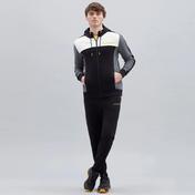Skechers Terry Fleece Colorblock Full Zip Erkek Siyah Sweatshirt