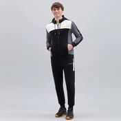 Skechers Terry Fleece Colorblock Full Zip Erkek Siyah Sweatshirt