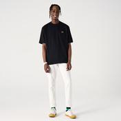 Lacoste L!VE Erkek Relaxed Fit Bisiklet Yaka Baskılı Siyah T-Shirt