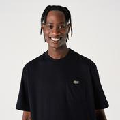 Lacoste L!VE Erkek Relaxed Fit Bisiklet Yaka Baskılı Siyah T-Shirt