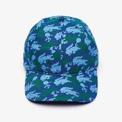 Lacoste X Minecraft Unisex Desenli Mavi Şapka