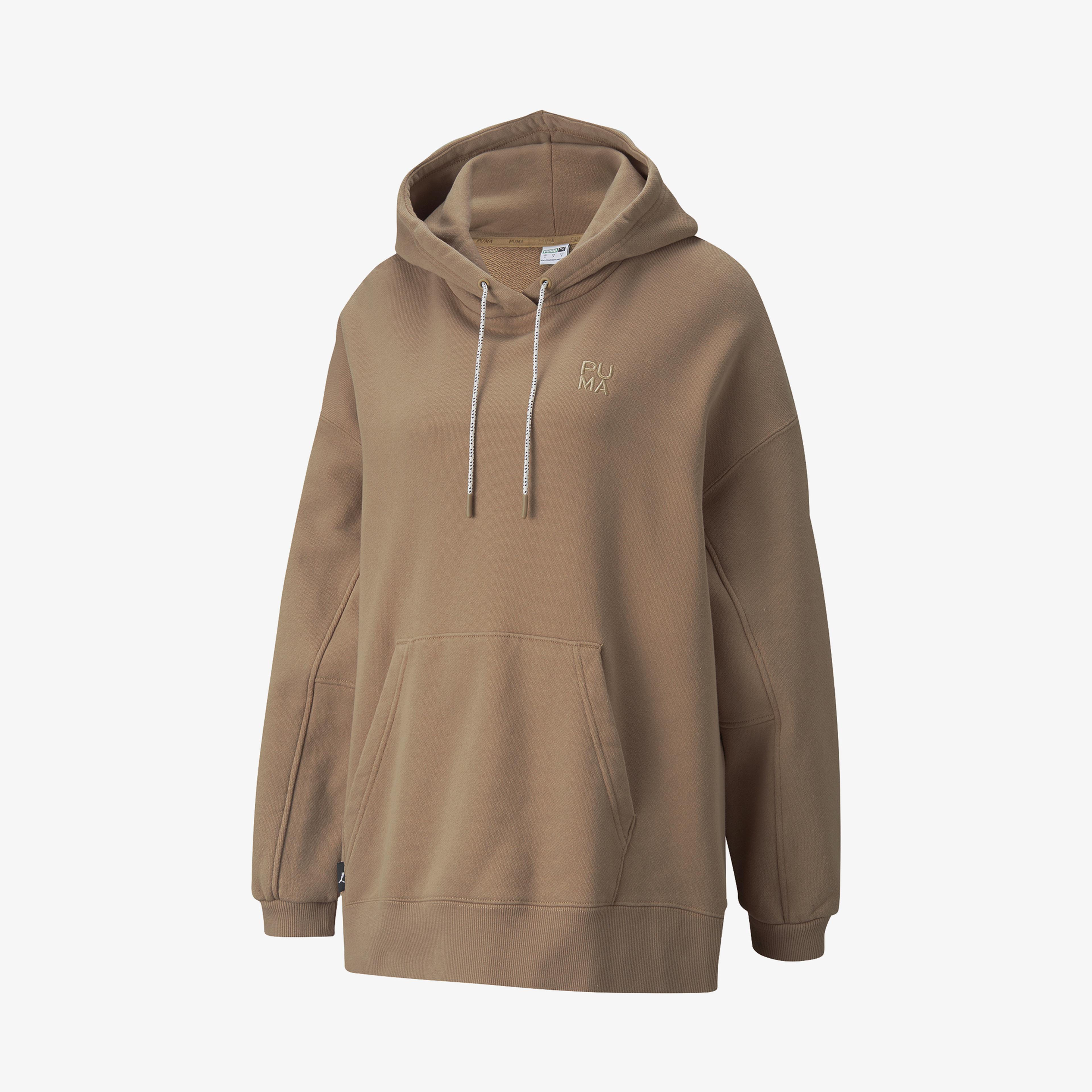 Puma Infuse Kadın Kahverengi Kapüşonlu Sweatshirt