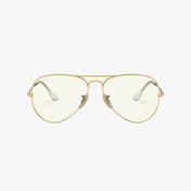 RAY-BAN 0RB3025 Aviator Large Metal Unisex Shiny Sarı Rengi Güneş Gözlüğü