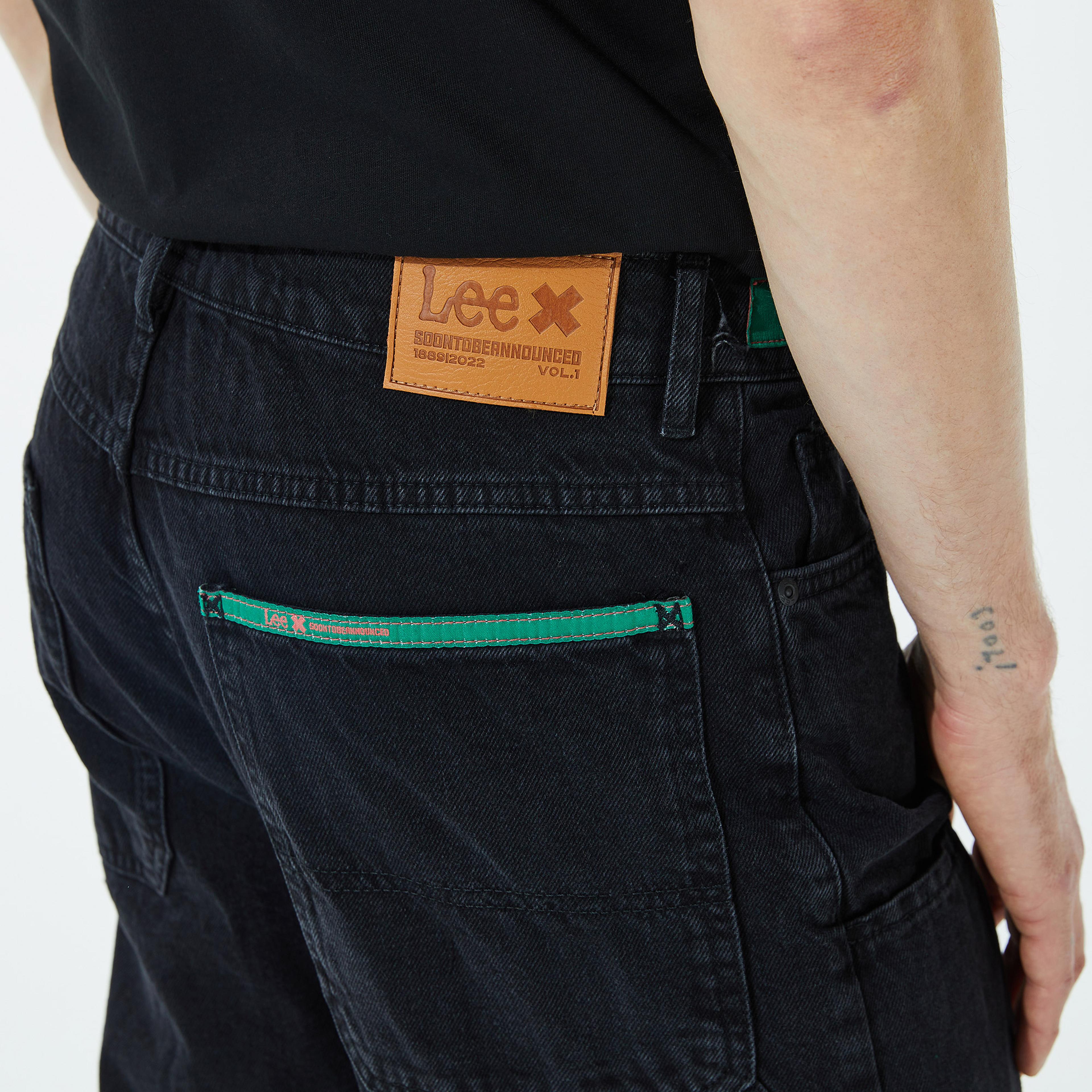 Lee x Soontobeannounced Straight Fit Carpenter Jean Erkek Siyah Pantolon