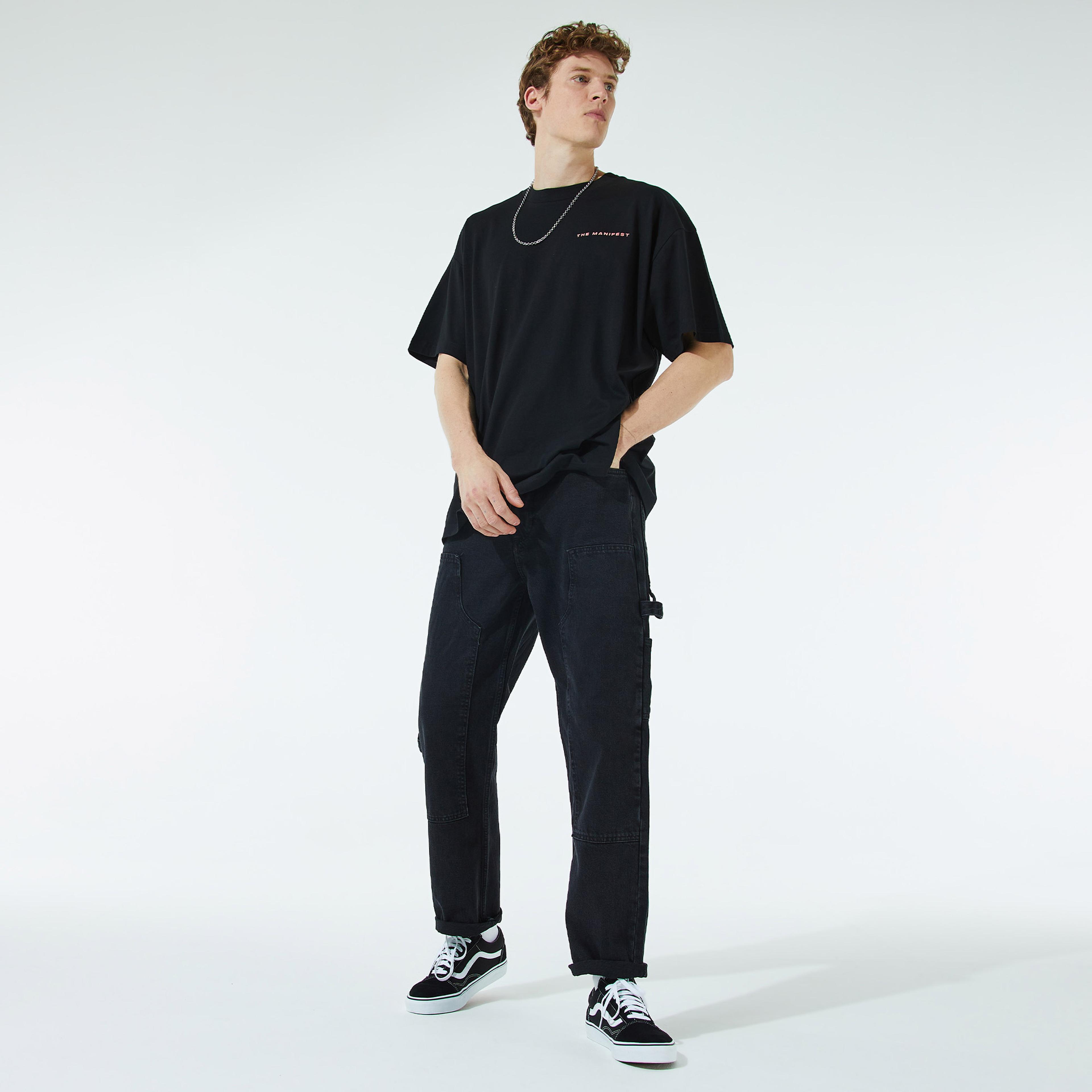 Lee x Soontobeannounced Straight Fit Carpenter Jean Erkek Siyah Pantolon