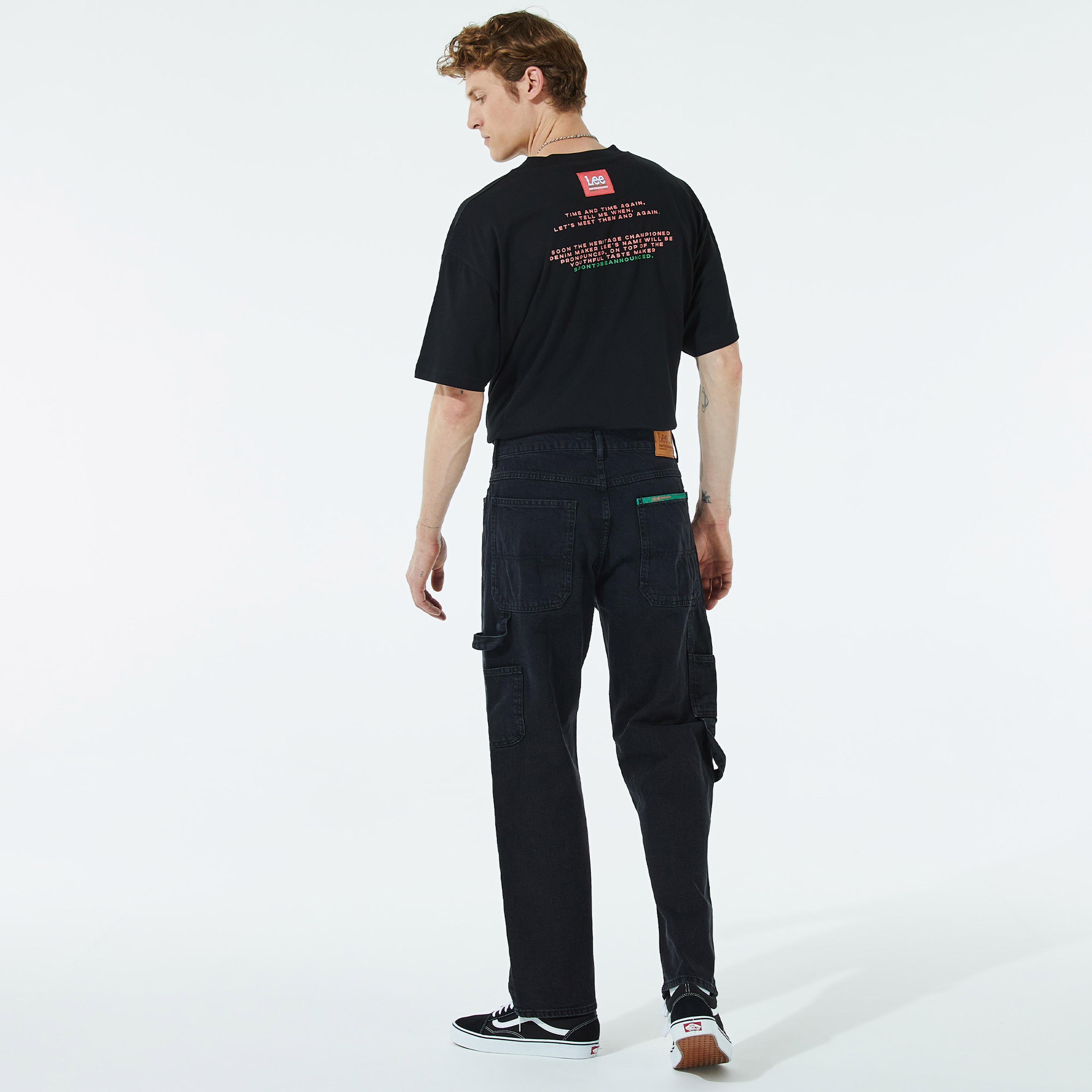 Lee x Soontobeannounced Straight Fit Carpenter Jean Erkek Siyah Pantolon