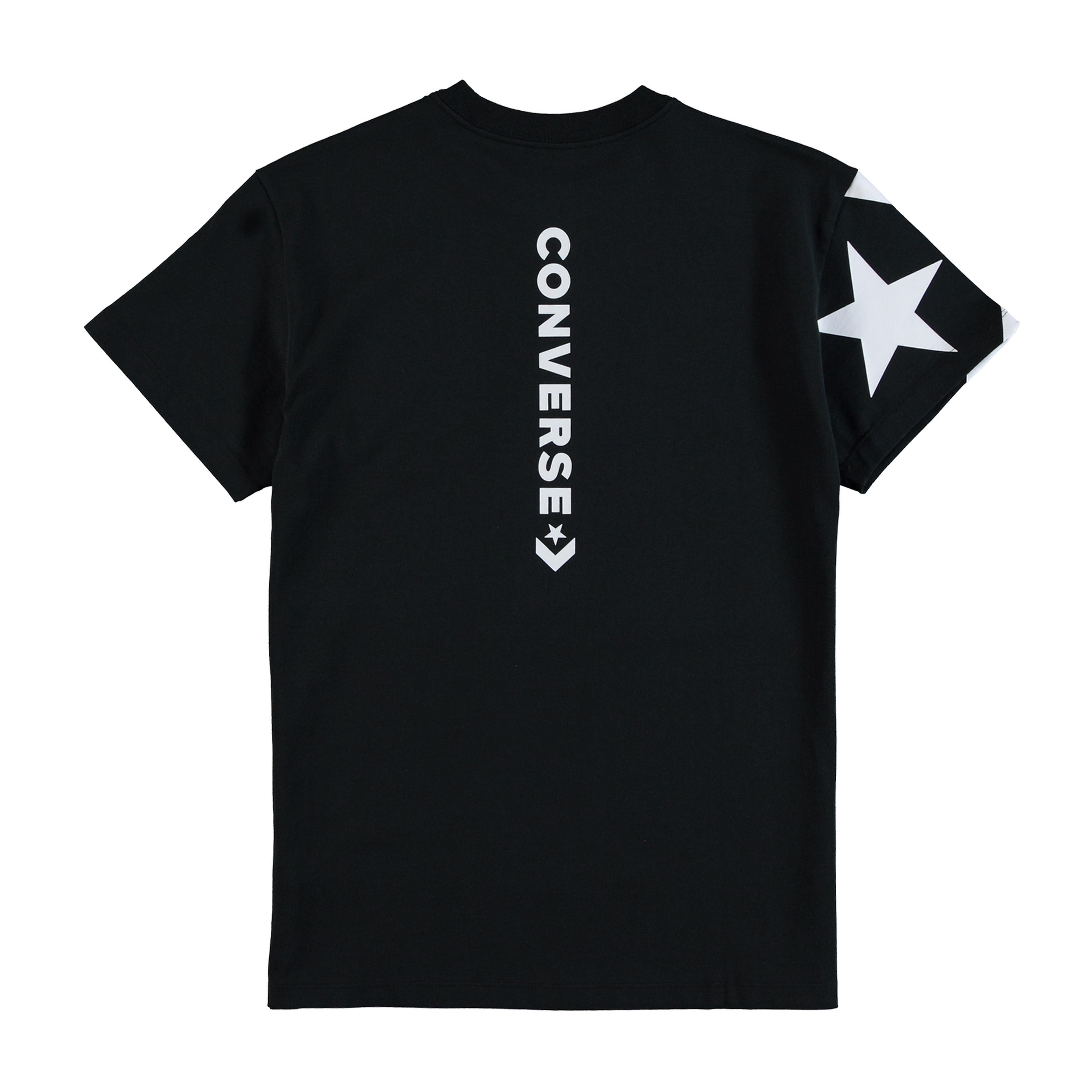 Converse Star Chevron Triple Hit Relaxed Kadın Siyah T-Shirt
