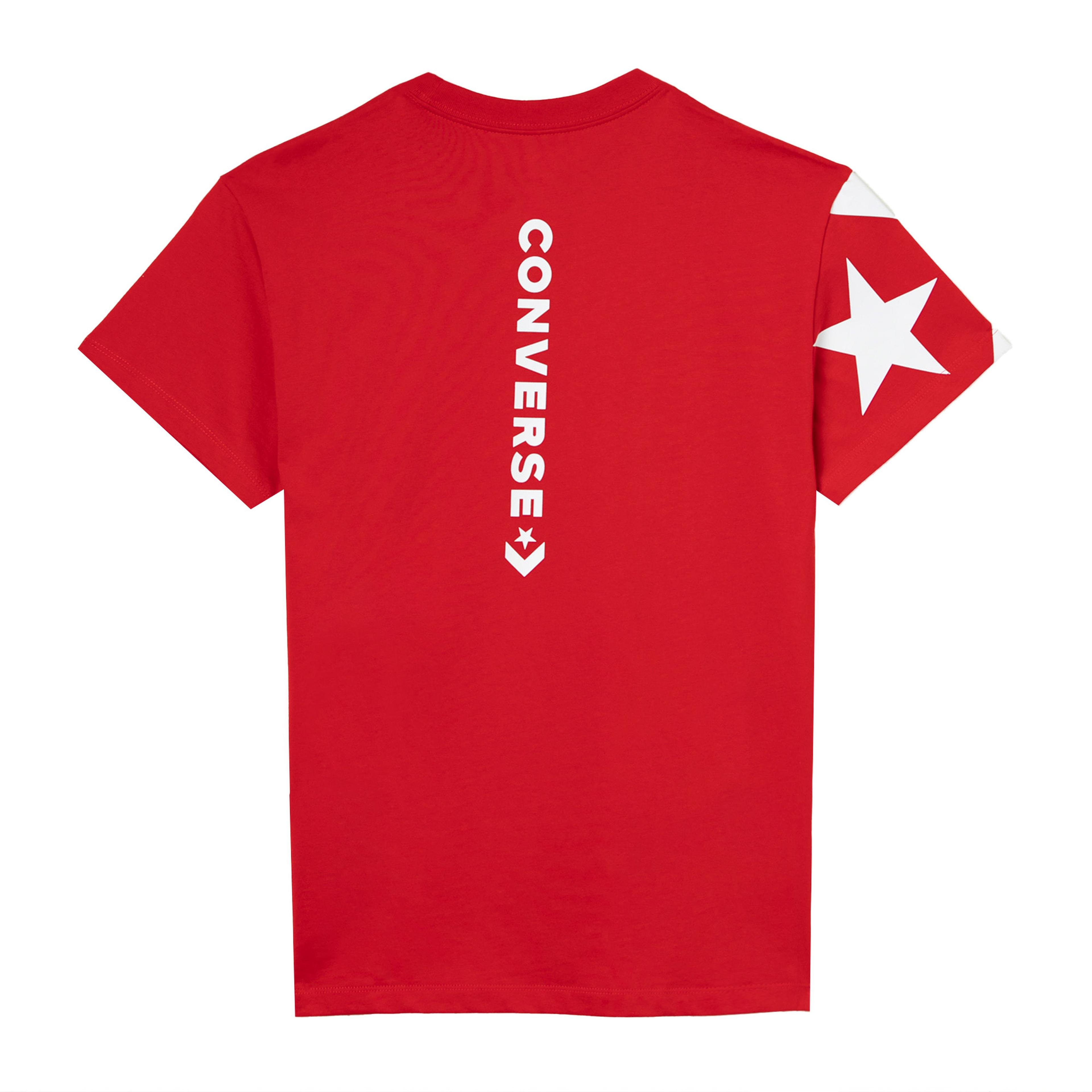 Converse Star Chevron Triple Hit Relaxed Kadın Kırmızı T-Shirt