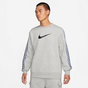 Nike Sportswear Repeat Fleece Erkek Gri Sweatshirt