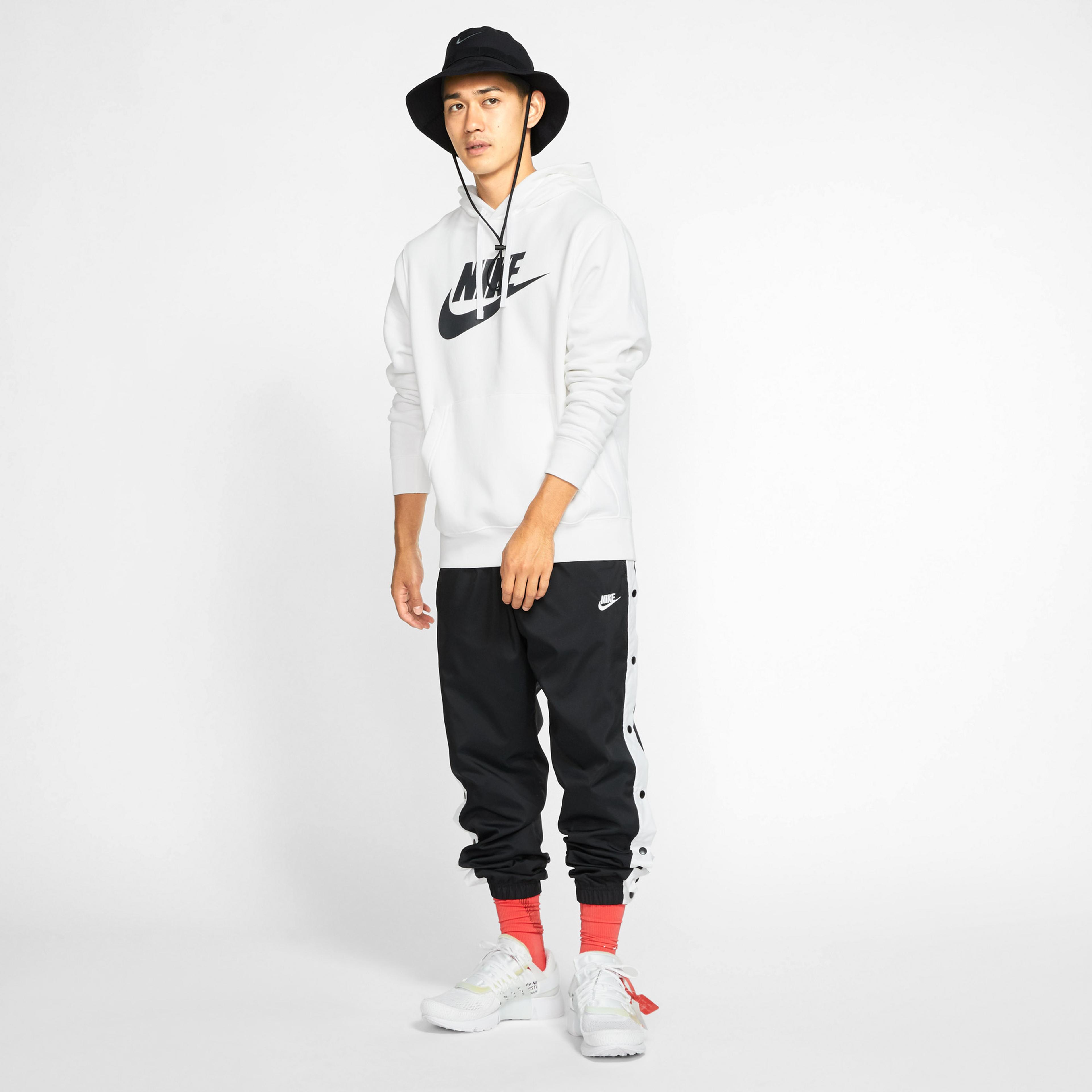 Nike Sportswear Club Fleece Kapüşonlu Erkek Beyaz Sweatshirt