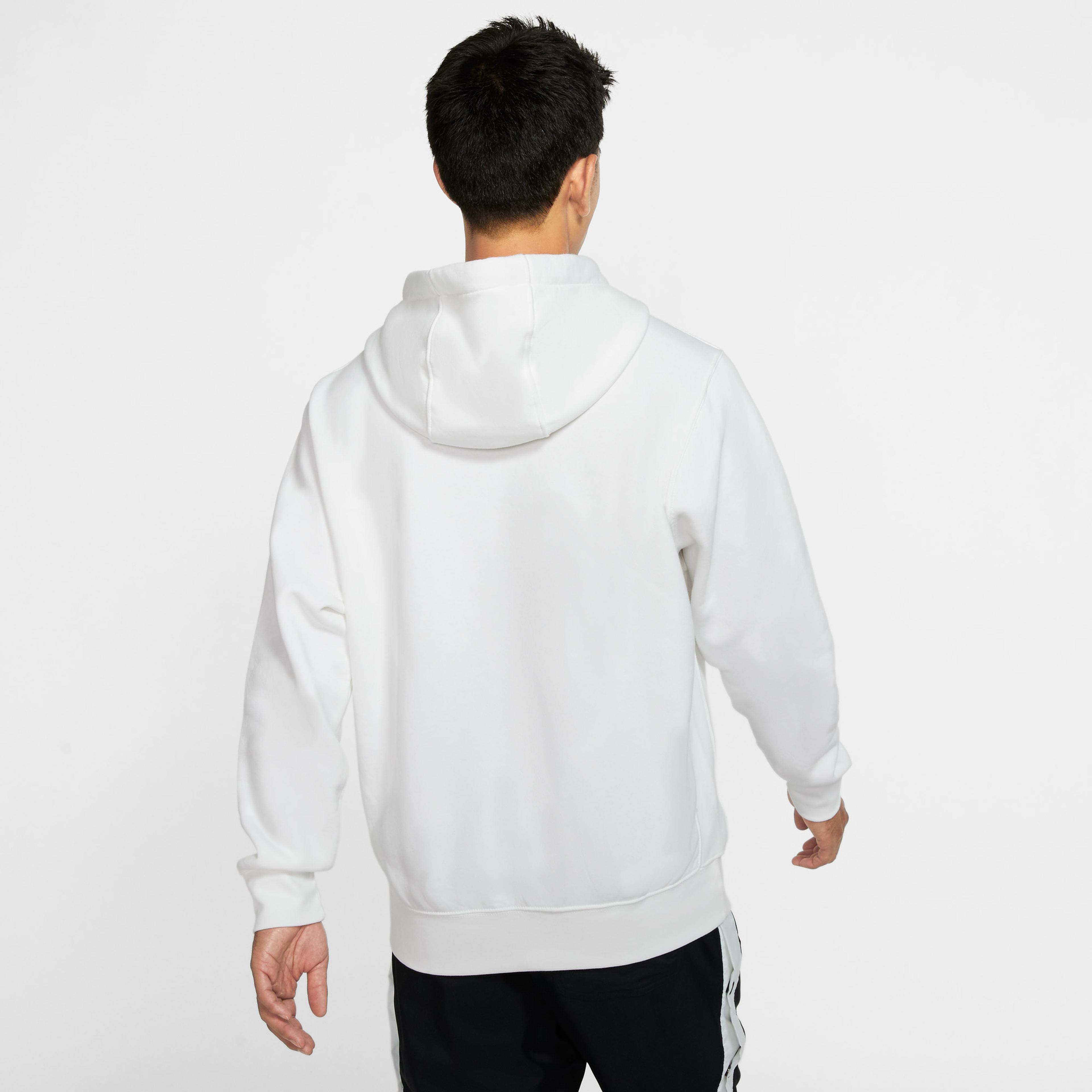 Nike Sportswear Club Fleece Kapüşonlu Erkek Beyaz Sweatshirt