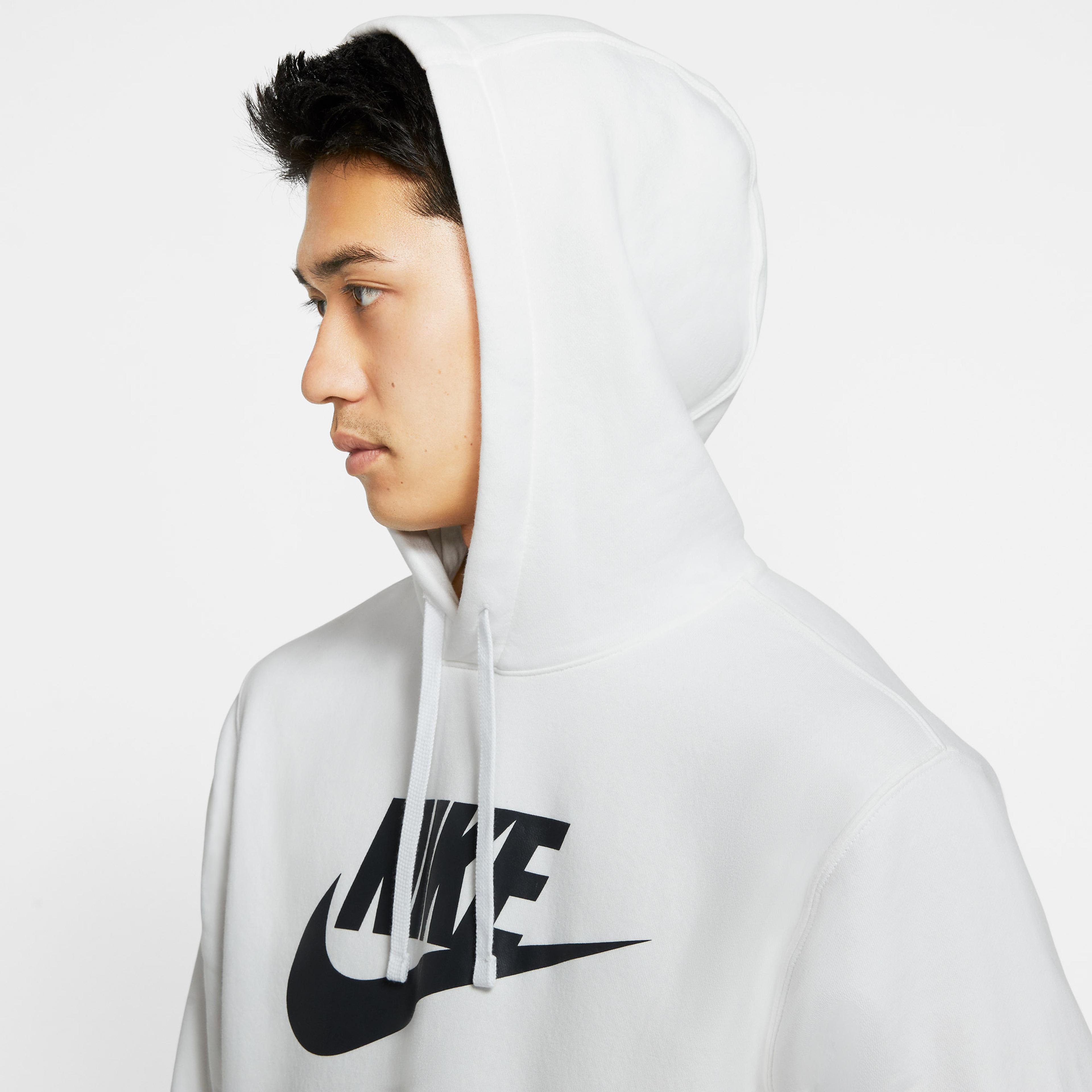 Nike Sportswear Club Fleece Kapüşonlu Erkek Beyaz Sweatshirt