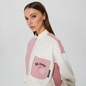 Converse Colorblocked Button Down Kadın Krem Gömlek
