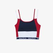Nautica Slim Fit Kadın Kırmızı Kolsuz Crop Top