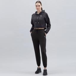 Skechers Terry Fleece Colorblock Full Zip Kadın Siyah Sweatshirt