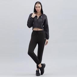 Skechers Terry Fleece Colorblock Full Zip Kadın Siyah Sweatshirt