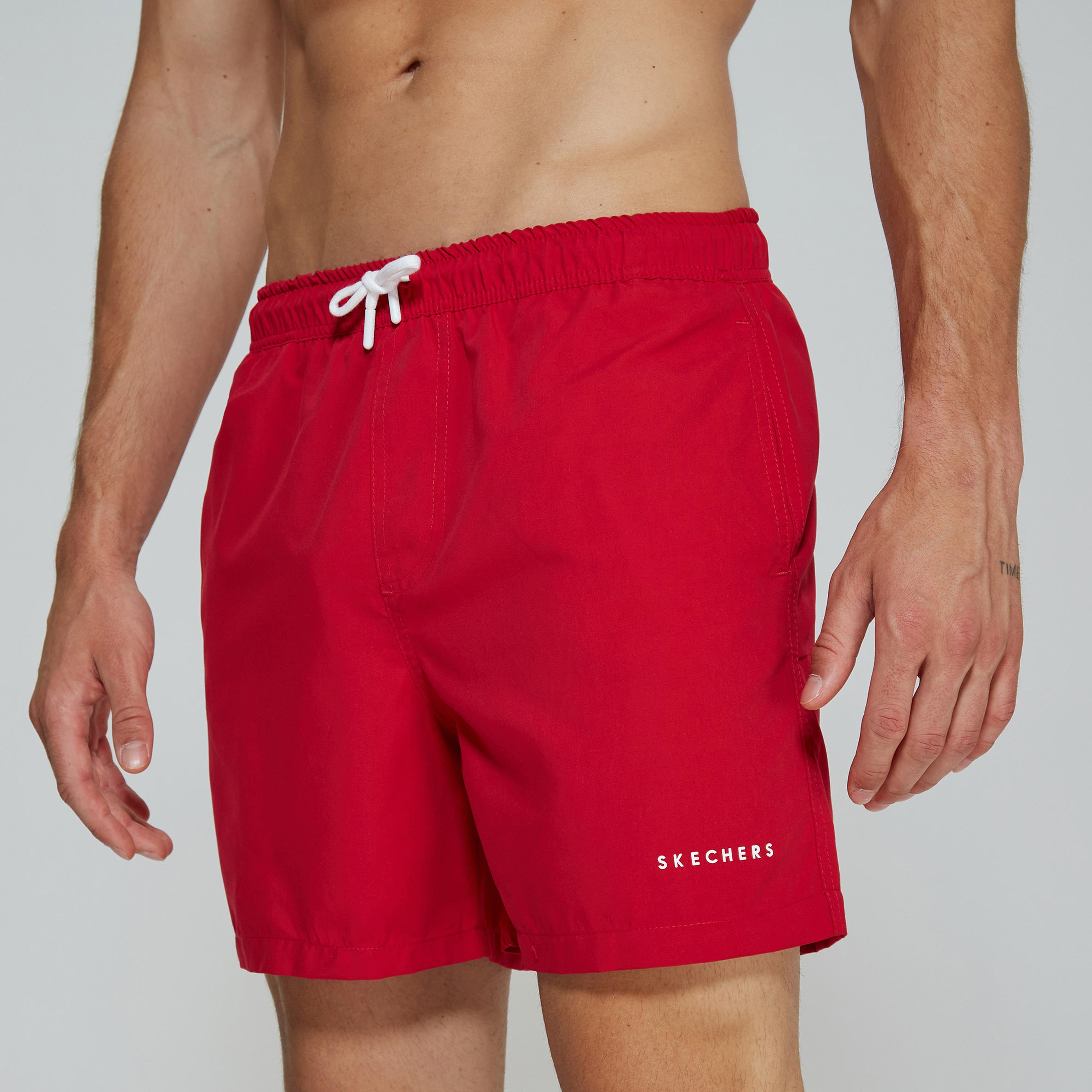 Skechers Swimwear M 5 inç Erkek Kırmızı Mayo Şort