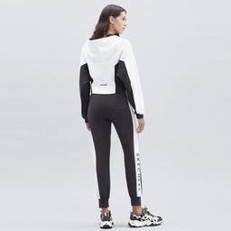 Skechers Terry Fleece Colorblock Full Zip Kadın Beyaz Sweatshirt