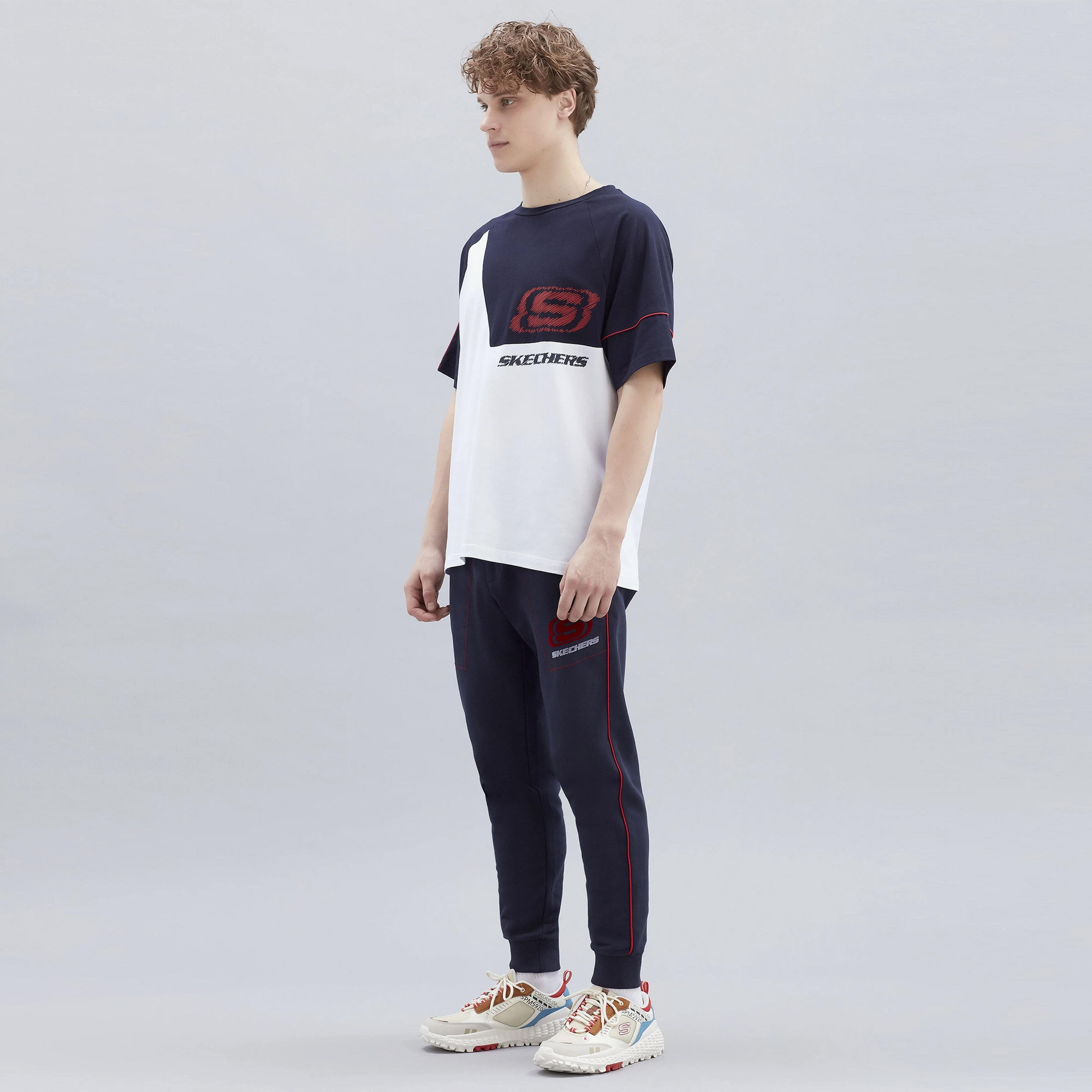 Skechers Capsule Coll Asymmetric Erkek Lacivert T-Shirt