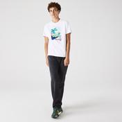 Lacoste Erkek Regular Fit Bisiklet Yaka Baskılı Beyaz T-Shirt