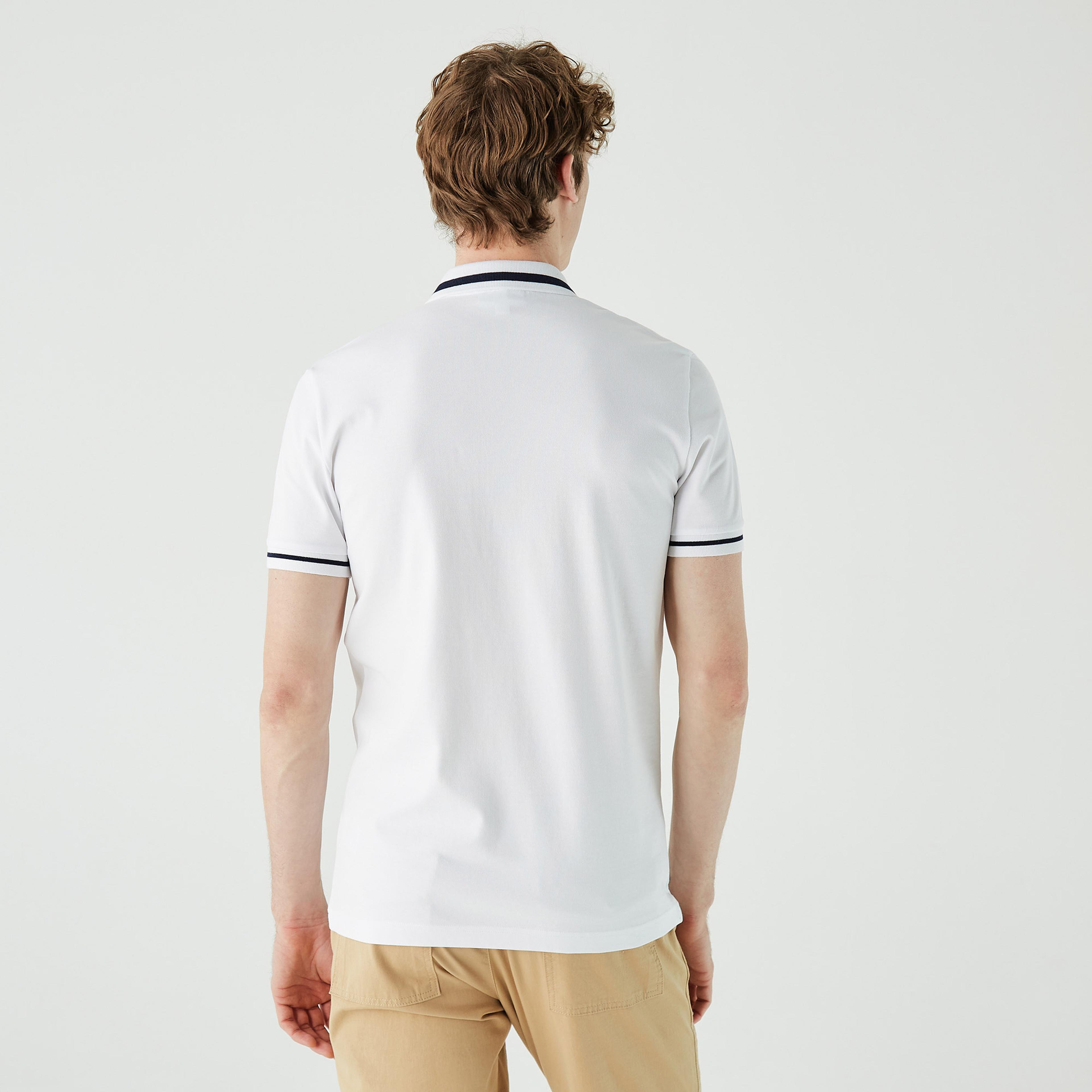 Lacoste Regular Fit Erkek Beyaz Polo T-Shirt