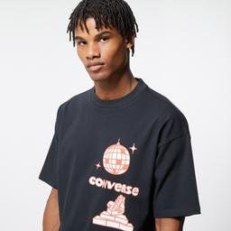 Converse At Home Disco Erkek Siyah T-Shirt