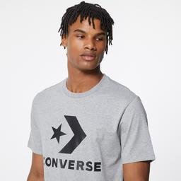 Converse Star Chevron Erkek Gri T-Shirt