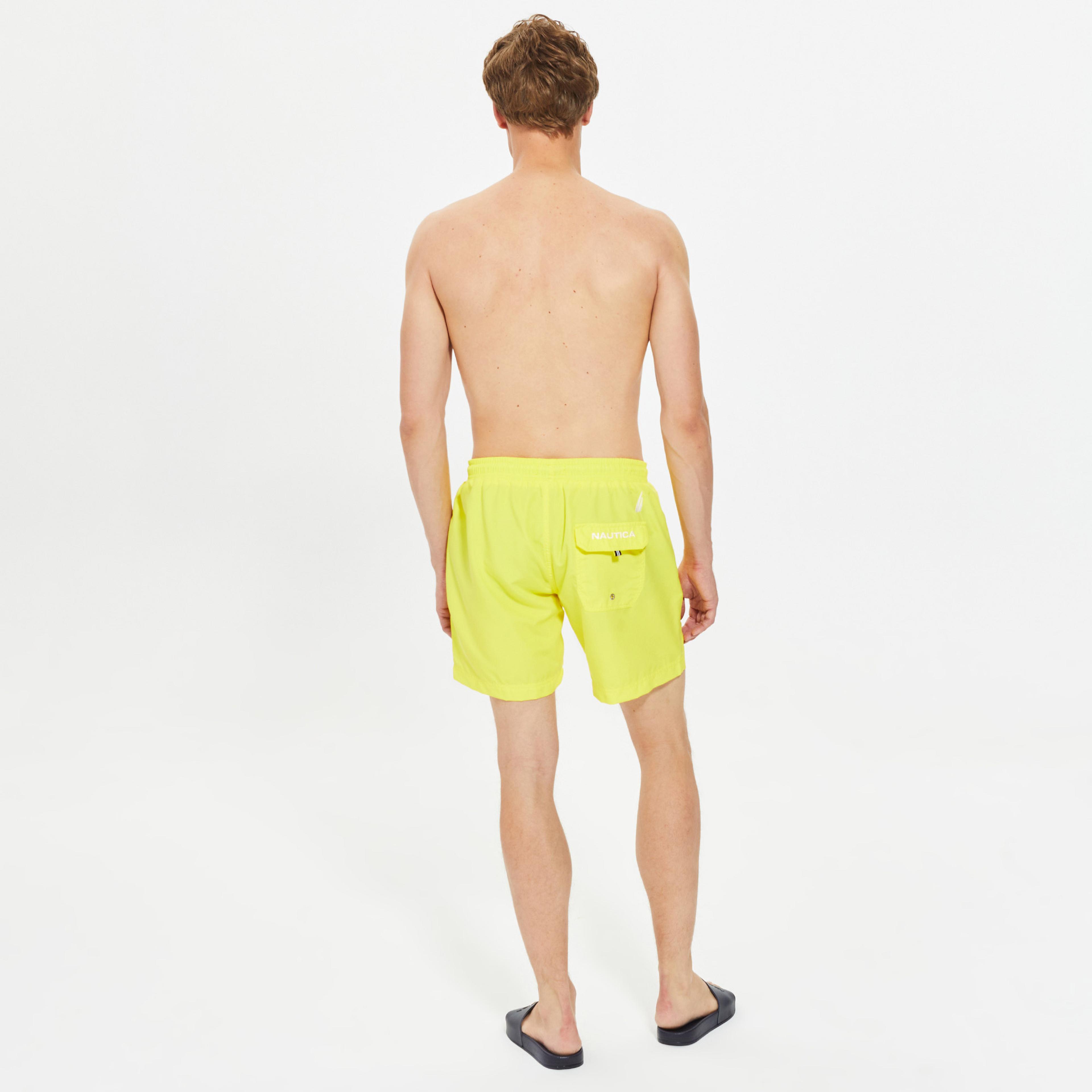 Nautica Erkek Sarı Standart Fit Şort Mayo