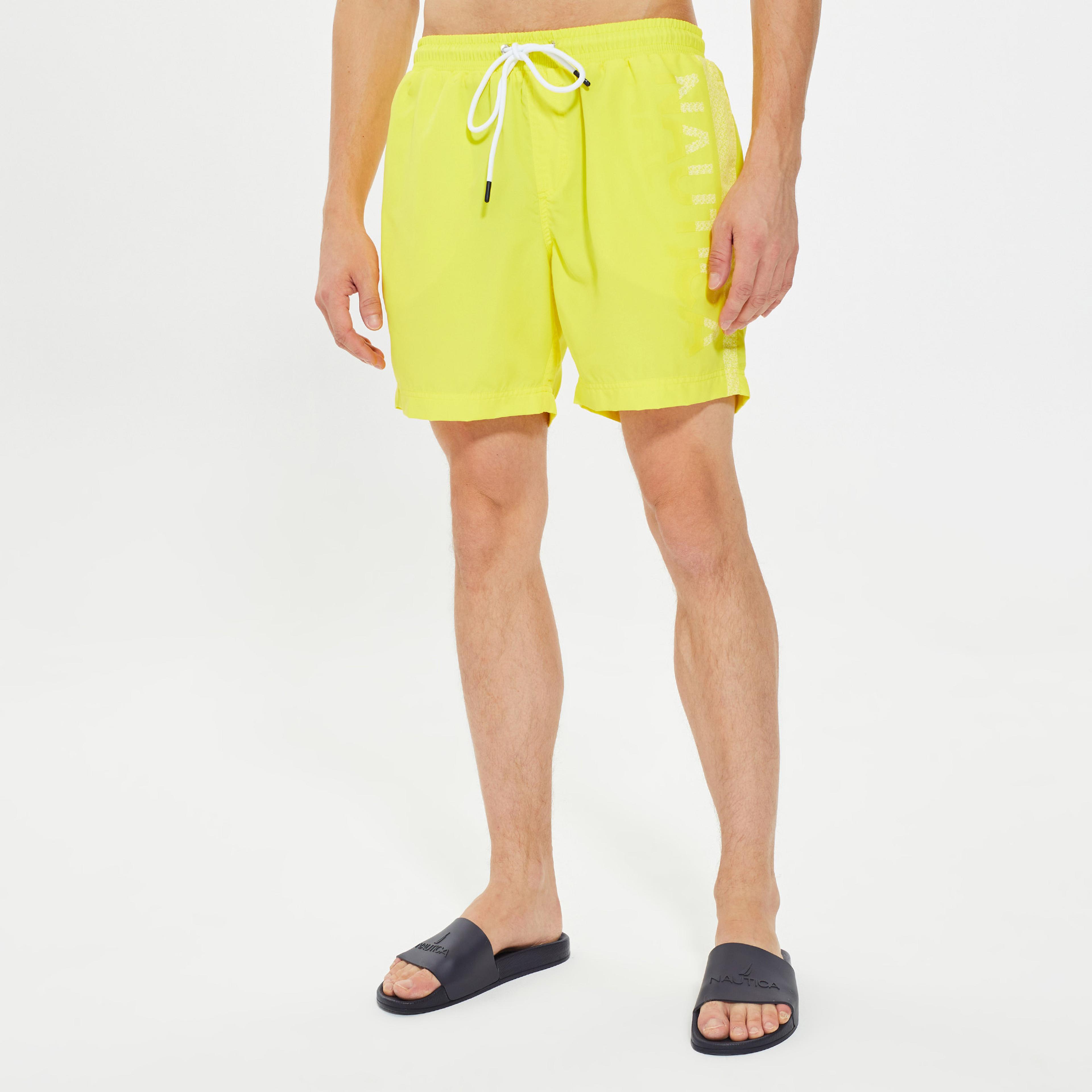 Nautica Erkek Sarı Standart Fit Şort Mayo