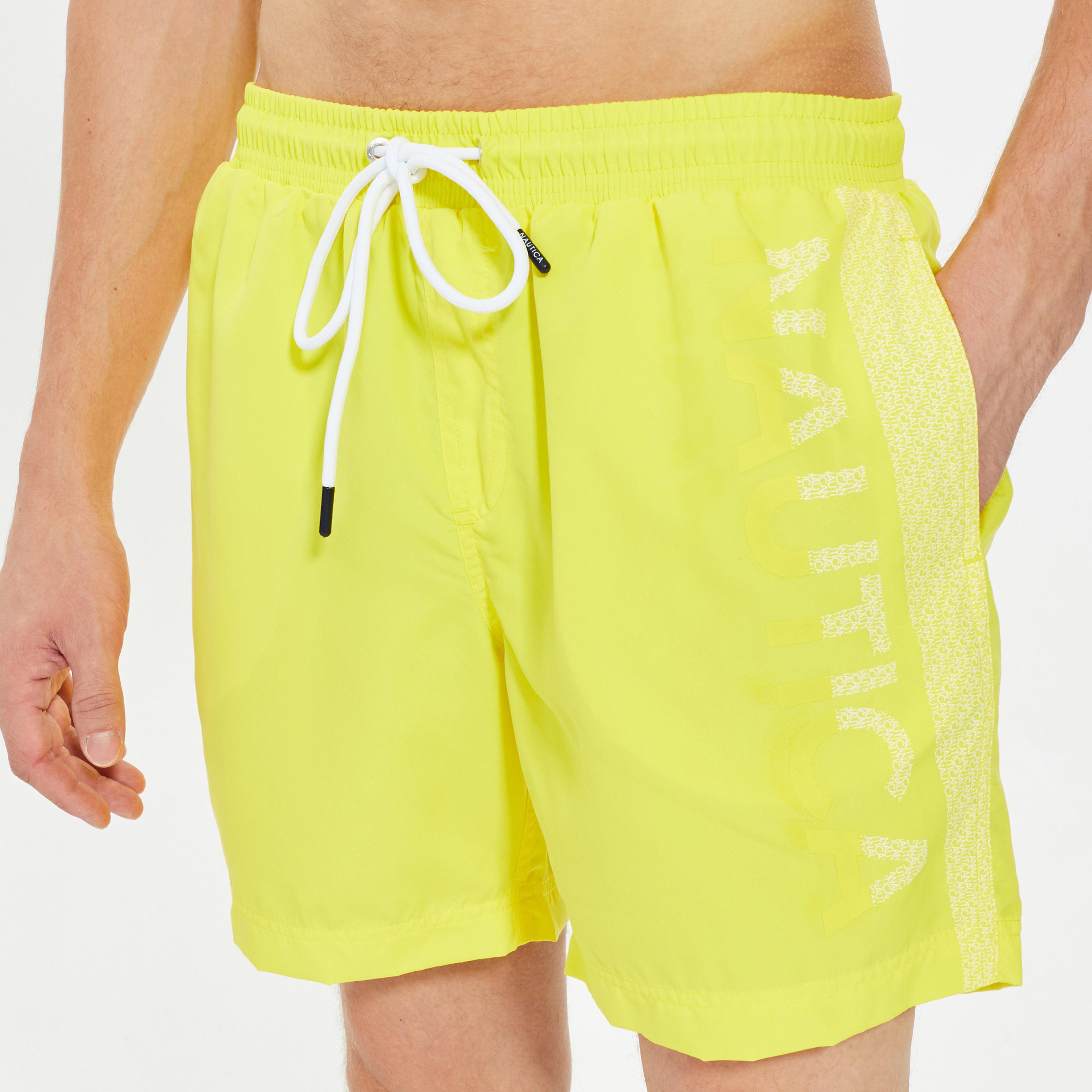 Nautica Erkek Sarı Standart Fit Şort Mayo