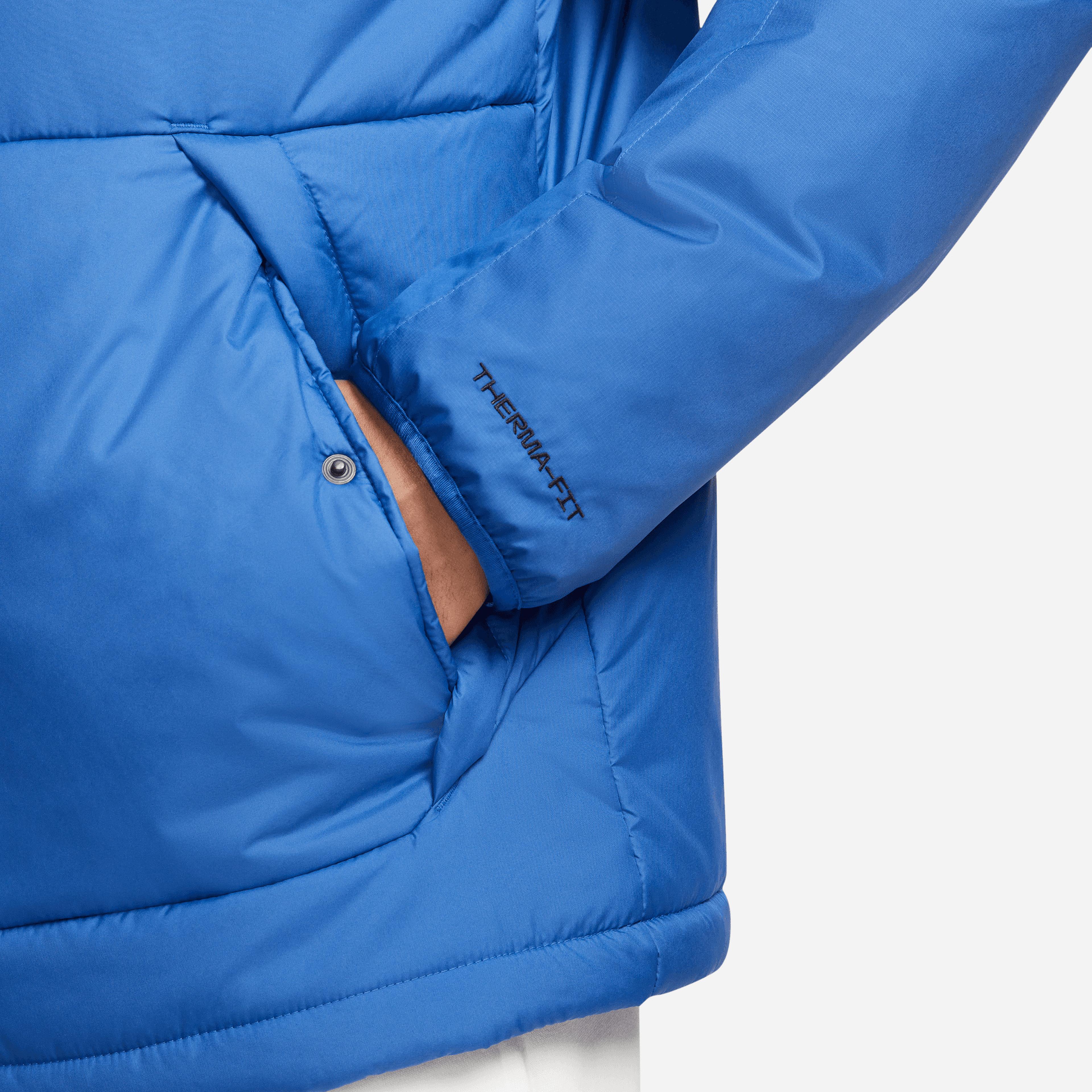 Nike Sportswear Therma-FIT Legacy Erkek Kapüşonlu Mavi Mont