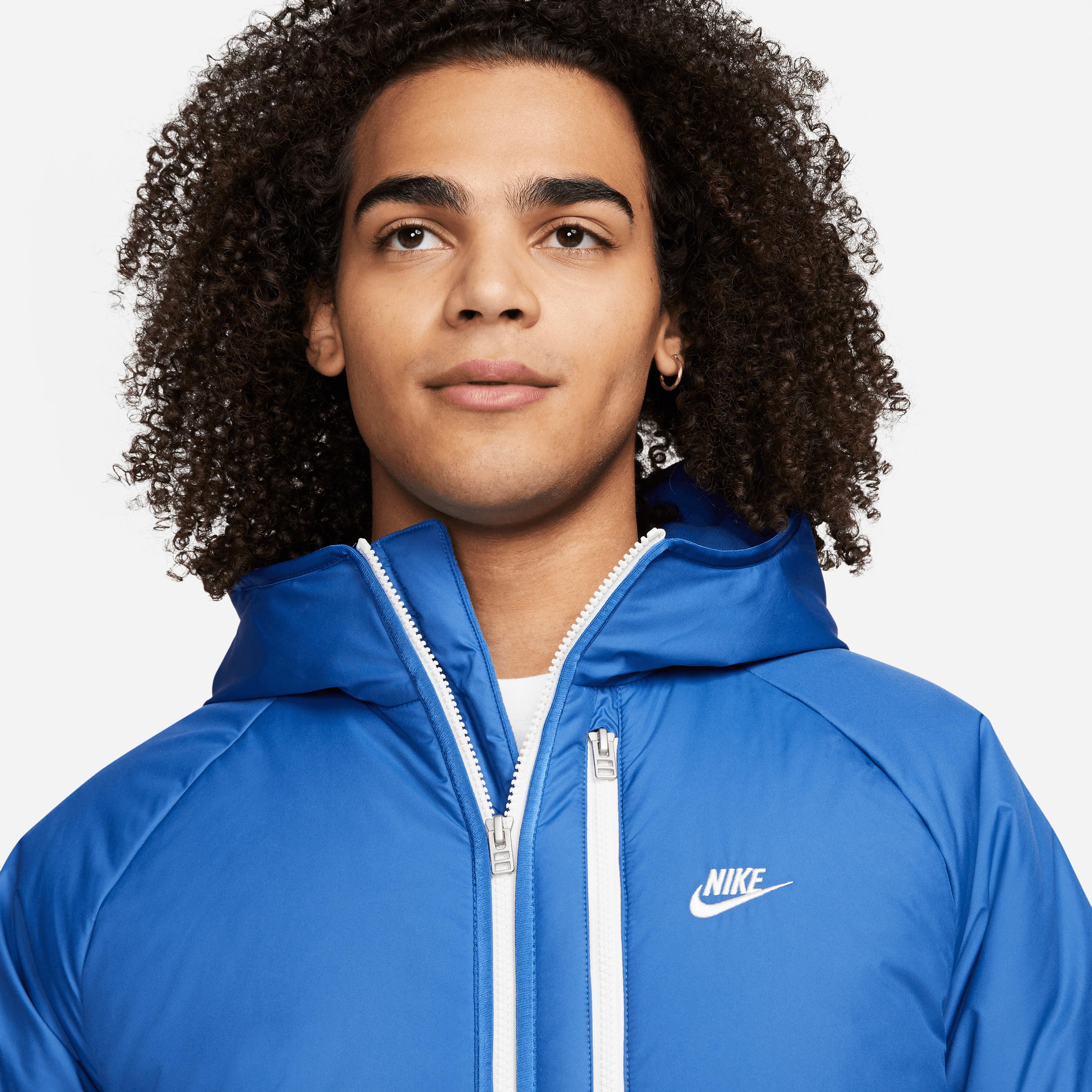 Nike Sportswear Therma-FIT Legacy Erkek Kapüşonlu Mavi Mont