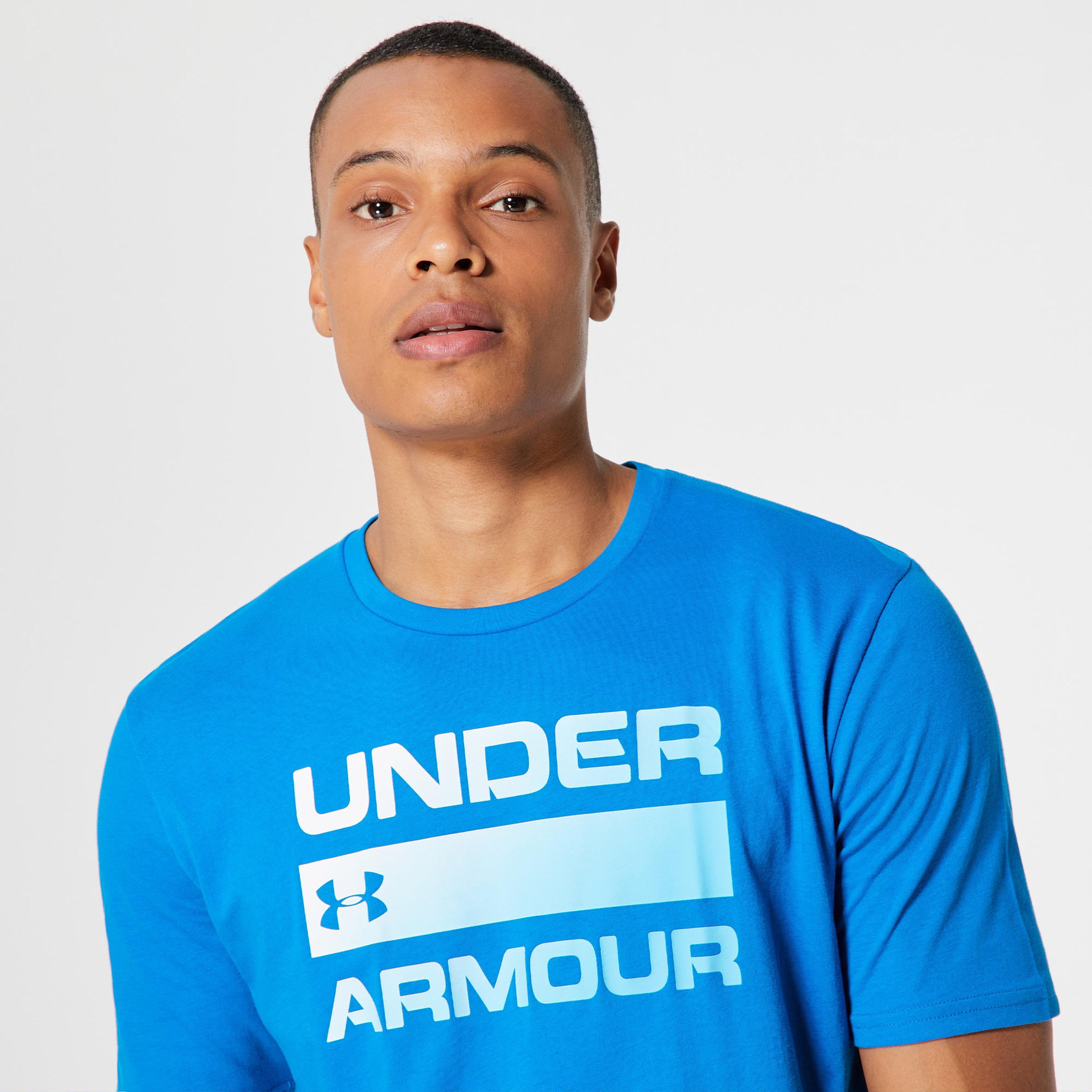 Under Armour UA Team Issue Wordmark Erkek Mavi T-Shirt