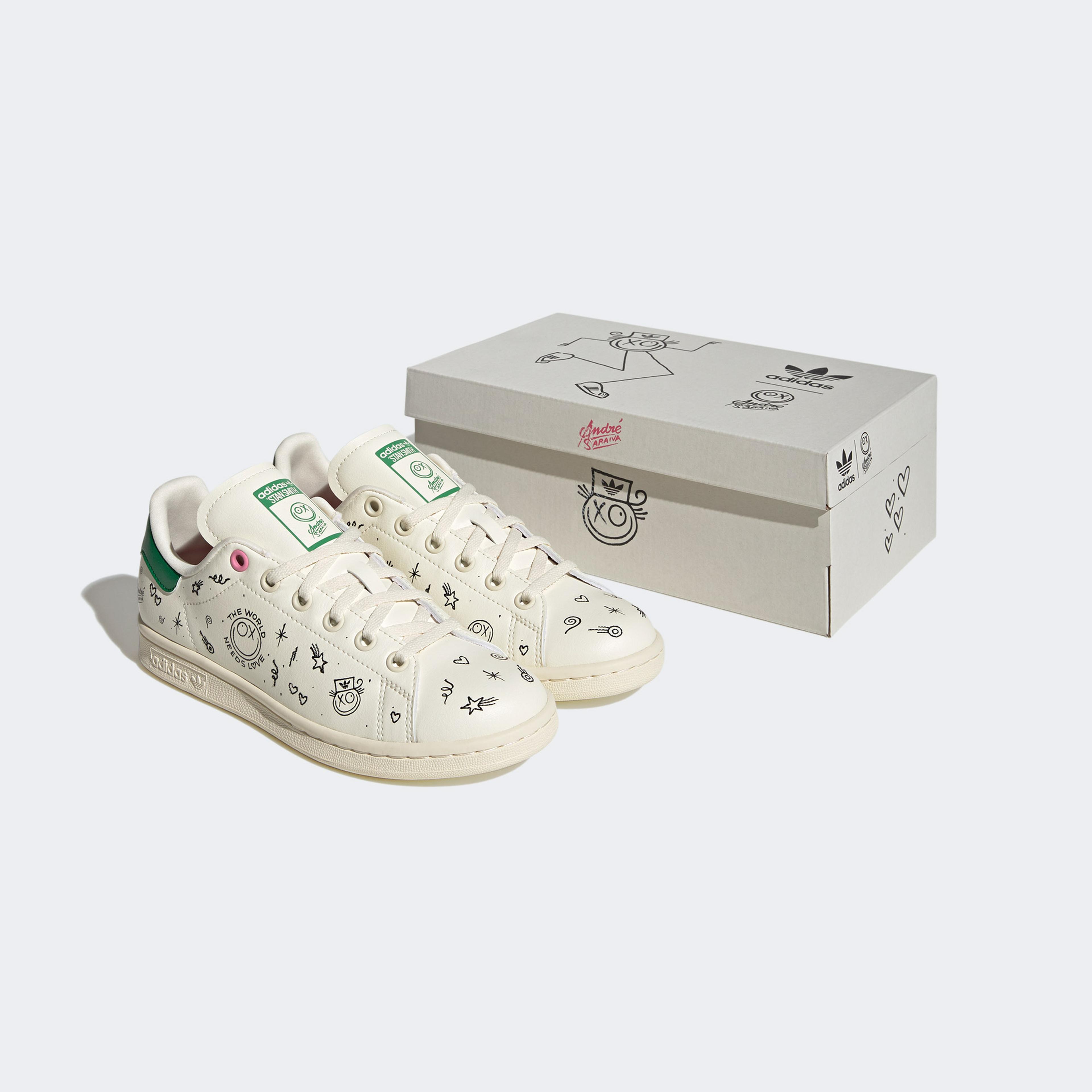 adidas Stan Smith x André Saraiva Unisex Krem Spor Ayakkabı