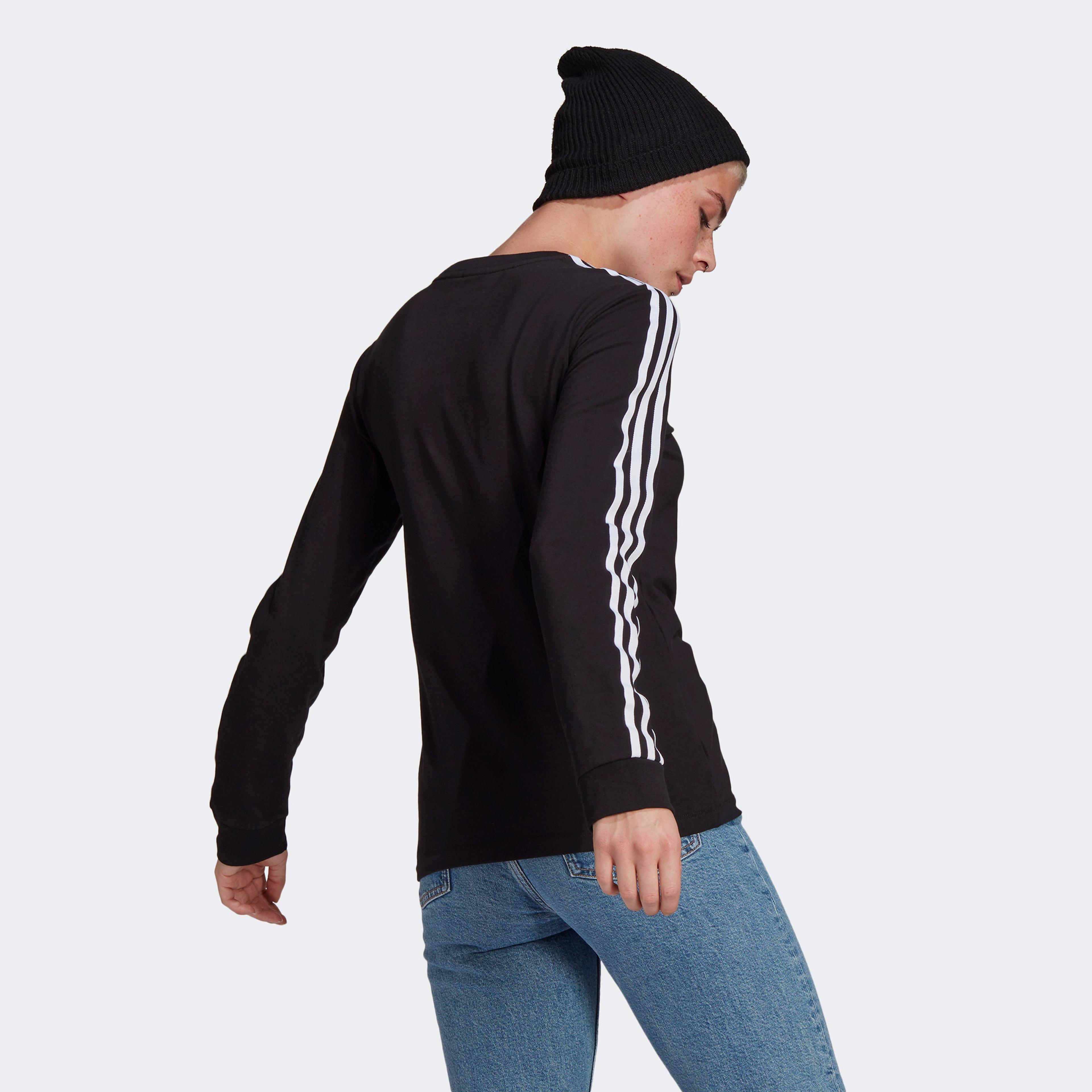 adidas Adicolor Classics 3 Stripes Kadın Siyah T-Shirt
