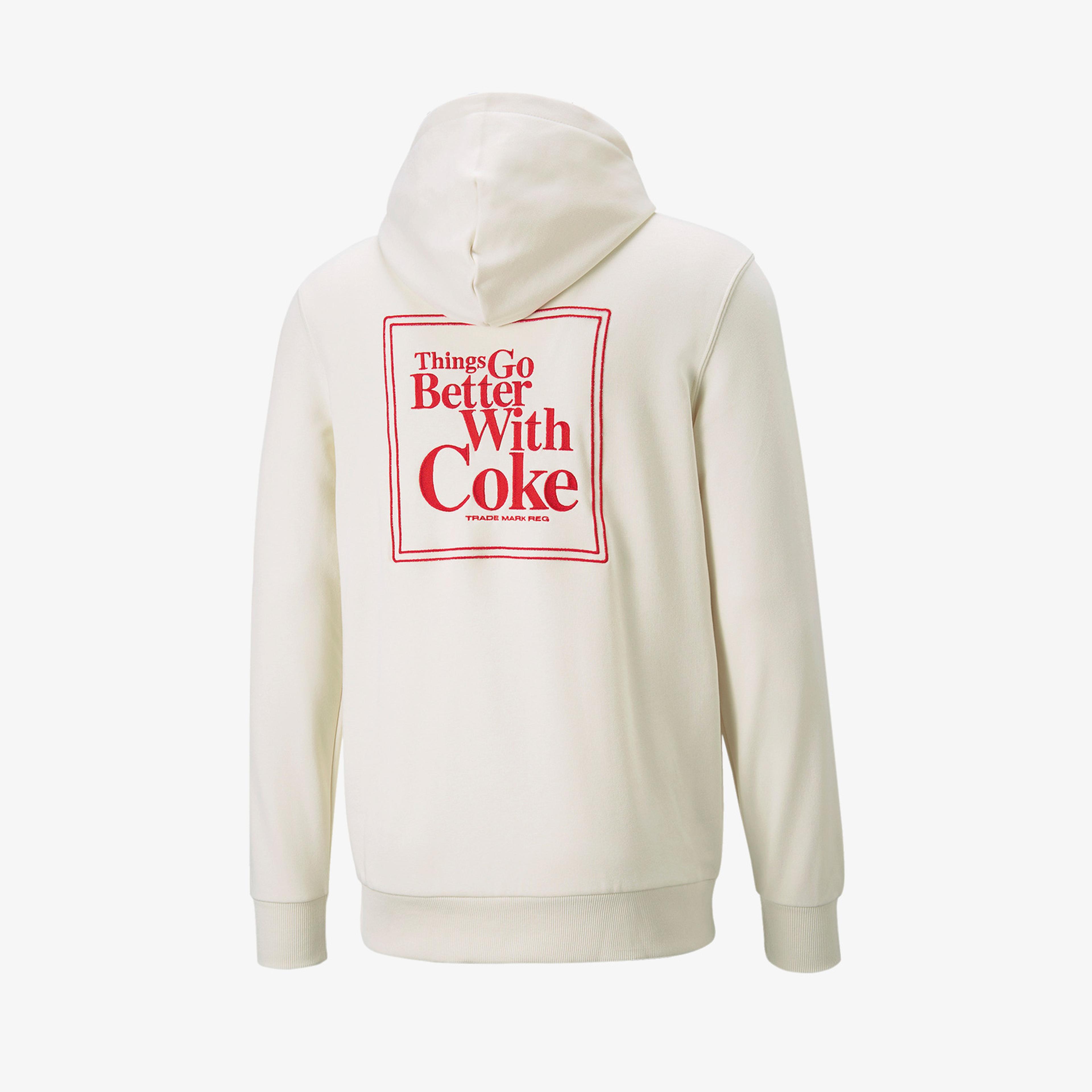 Puma X Coca Cola Unisex Bej Hoodie