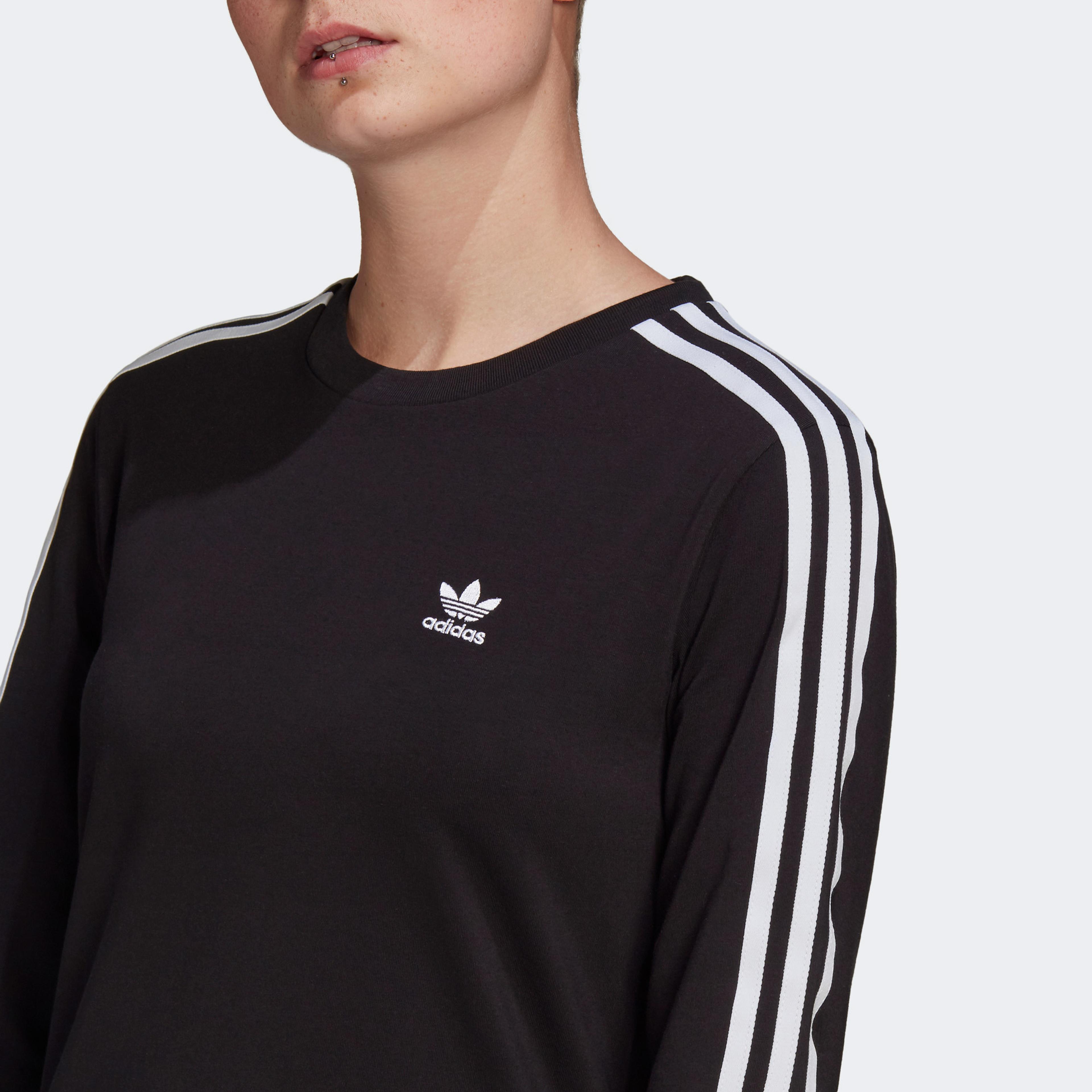 adidas Adicolor Classics 3 Stripes Kadın Siyah T-Shirt