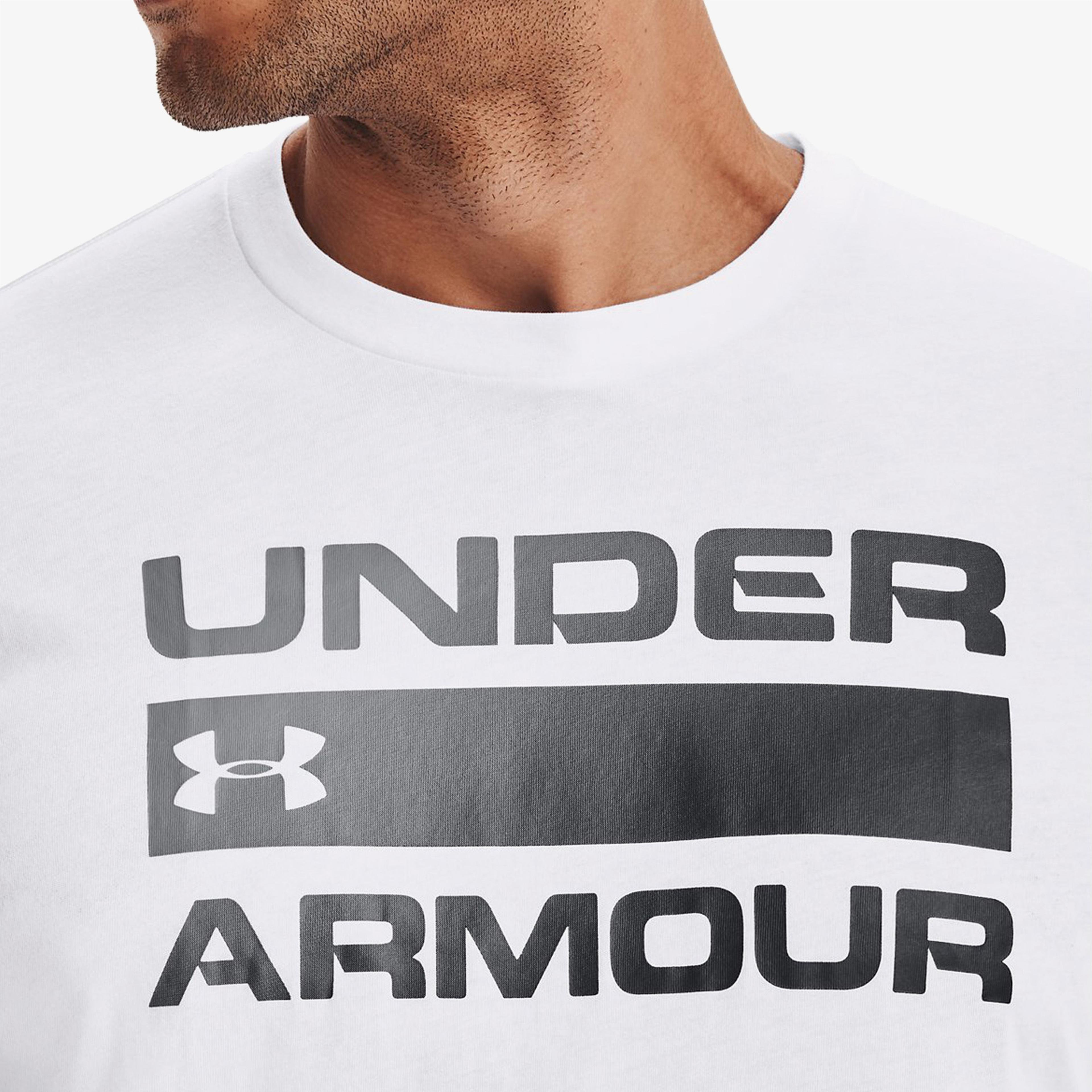 Under Armour Team Issue Wordmark Erkek Beyaz T-Shirt