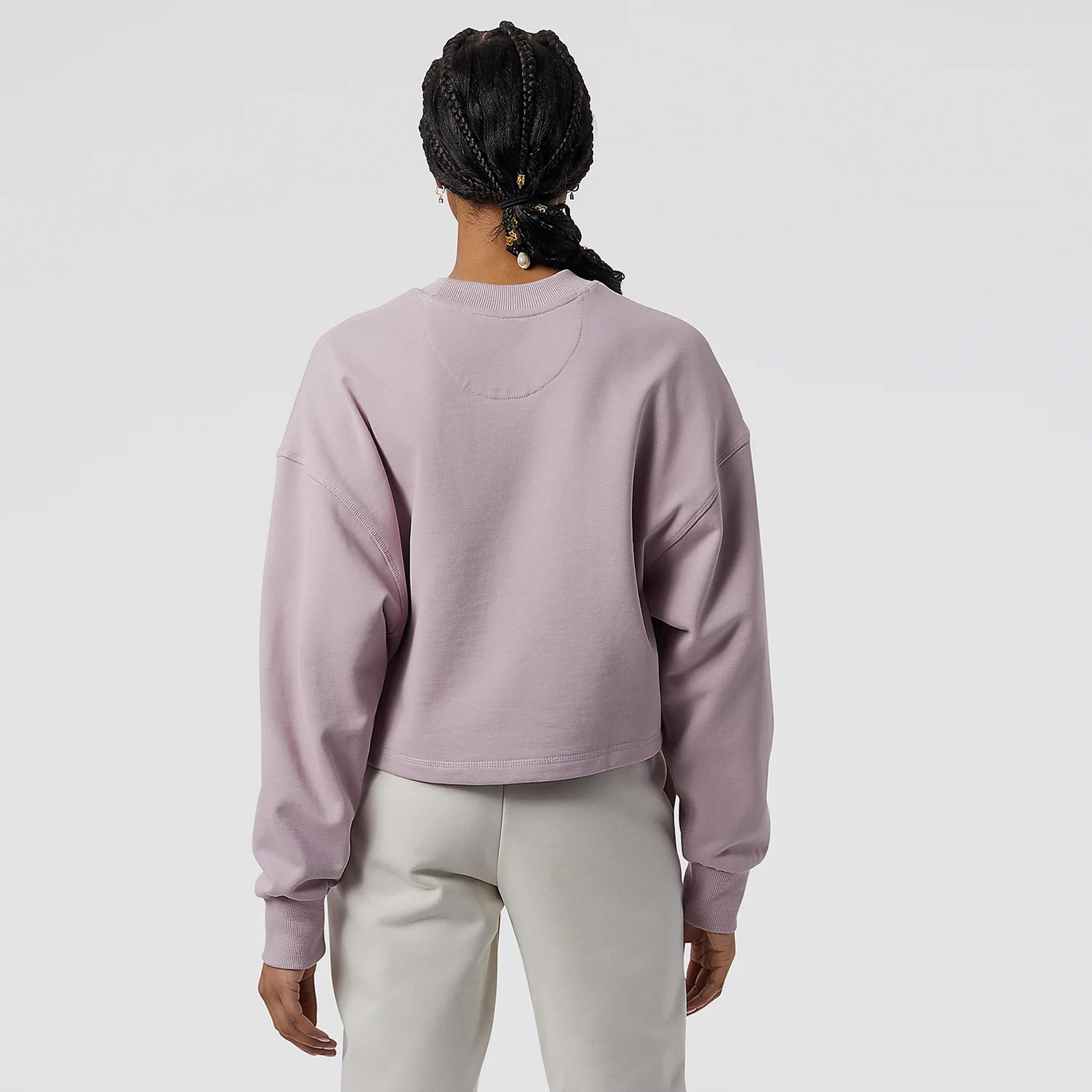 New Balance Athletics Nature State Crew Kadın Lila Sweatshirt