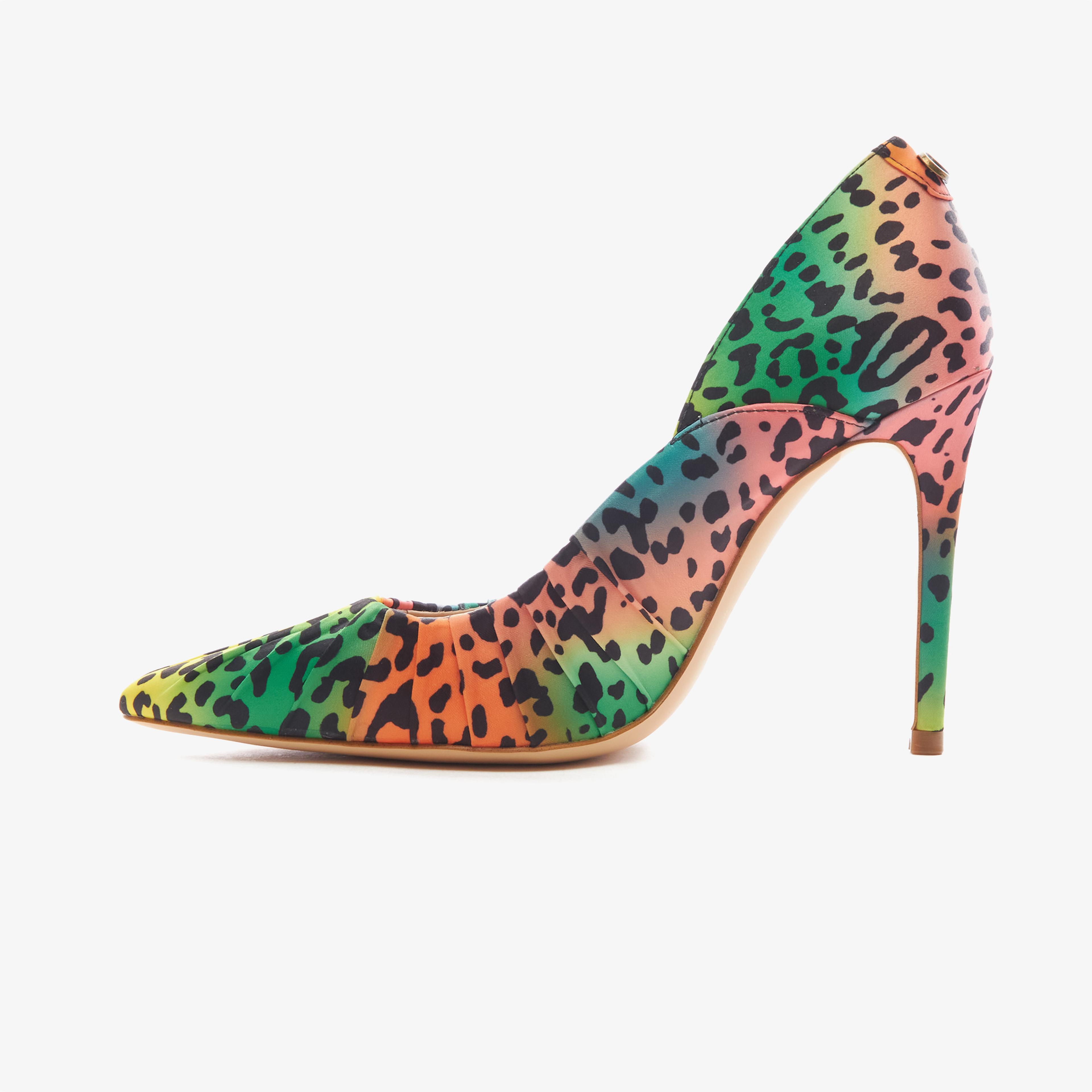 Guess Gabby 4 Kadın Leopar Topuklu Ayakkabı
