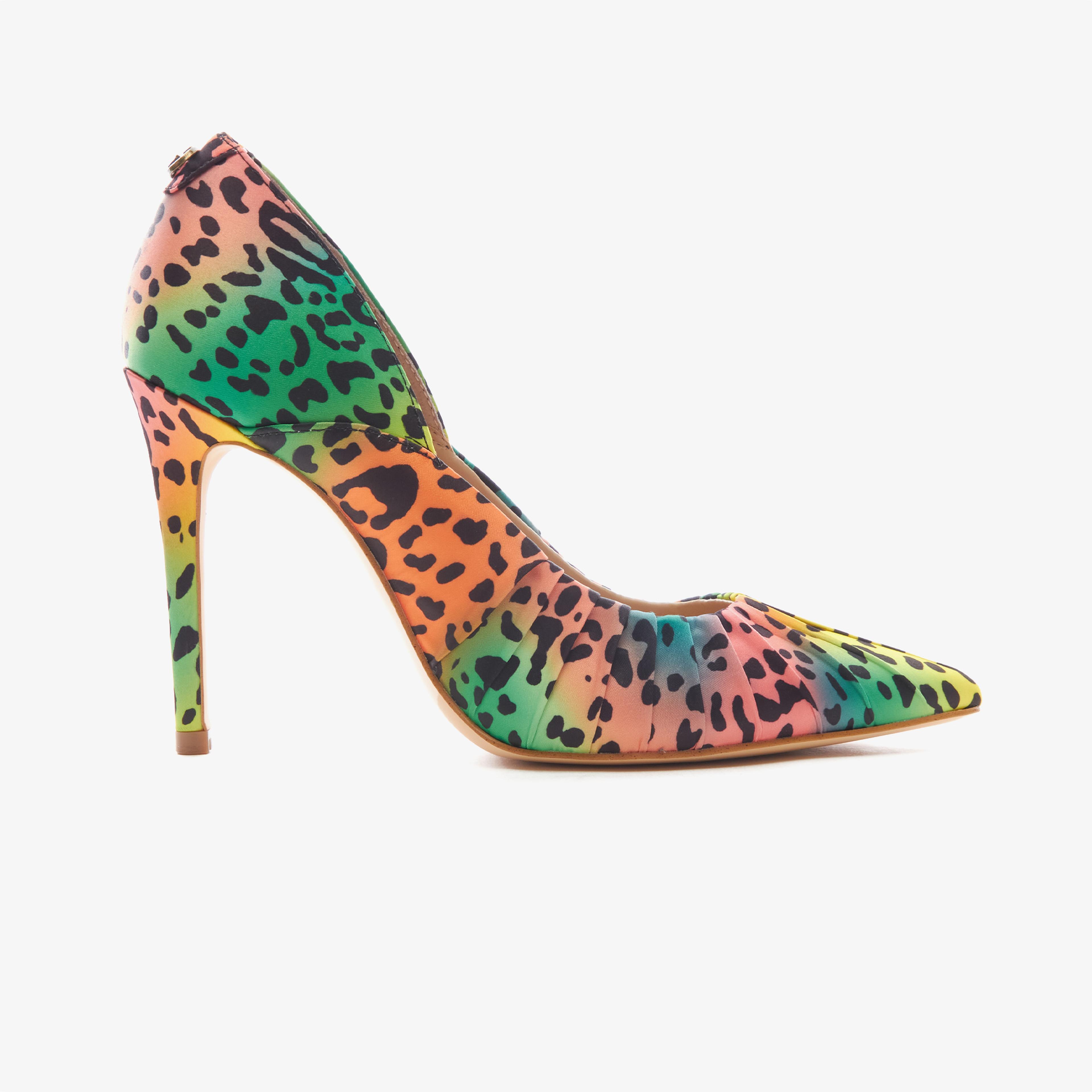 Guess Gabby 4 Kadın Leopar Topuklu Ayakkabı