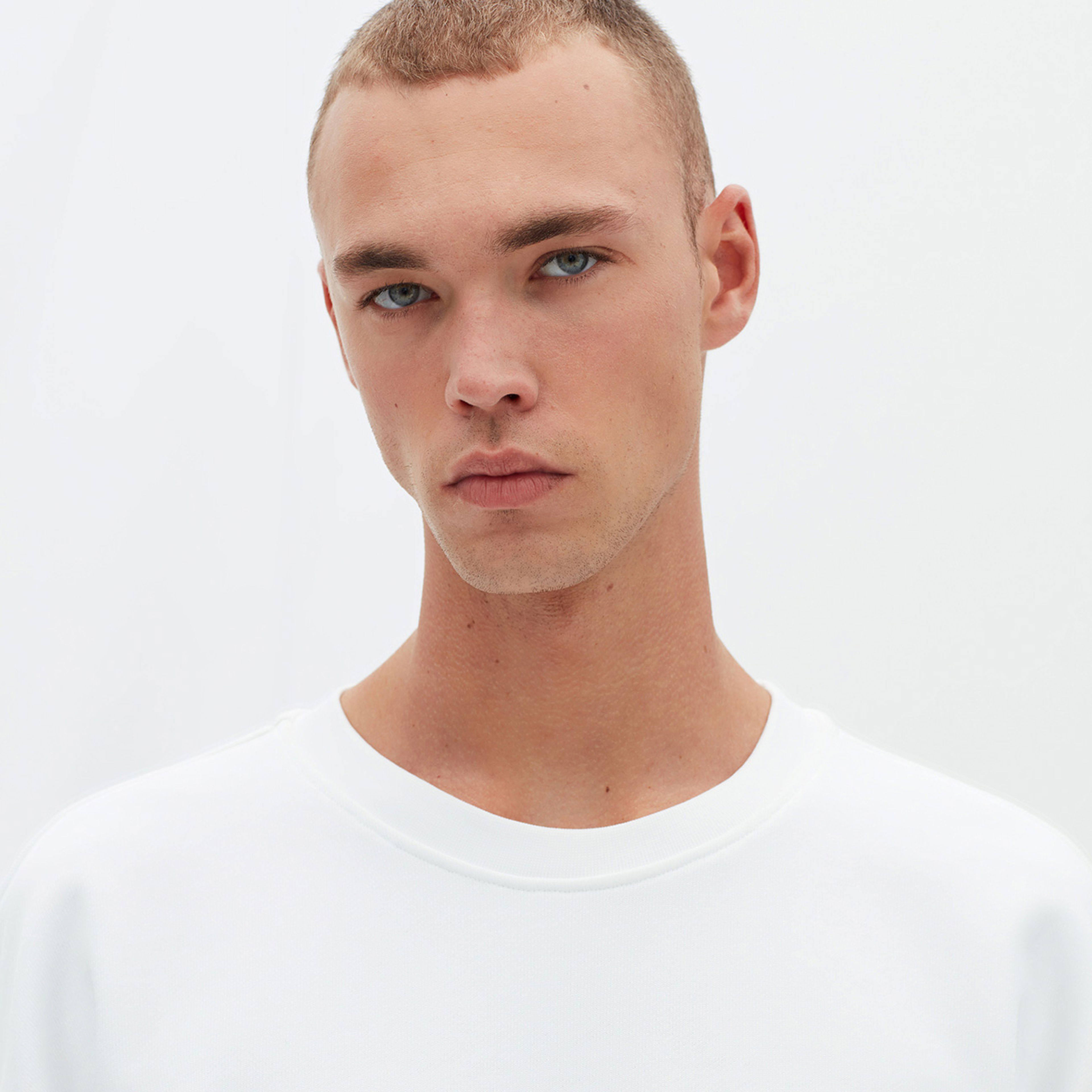 Les Benjamins Essentials Erkek Beyaz Sweatshirt
