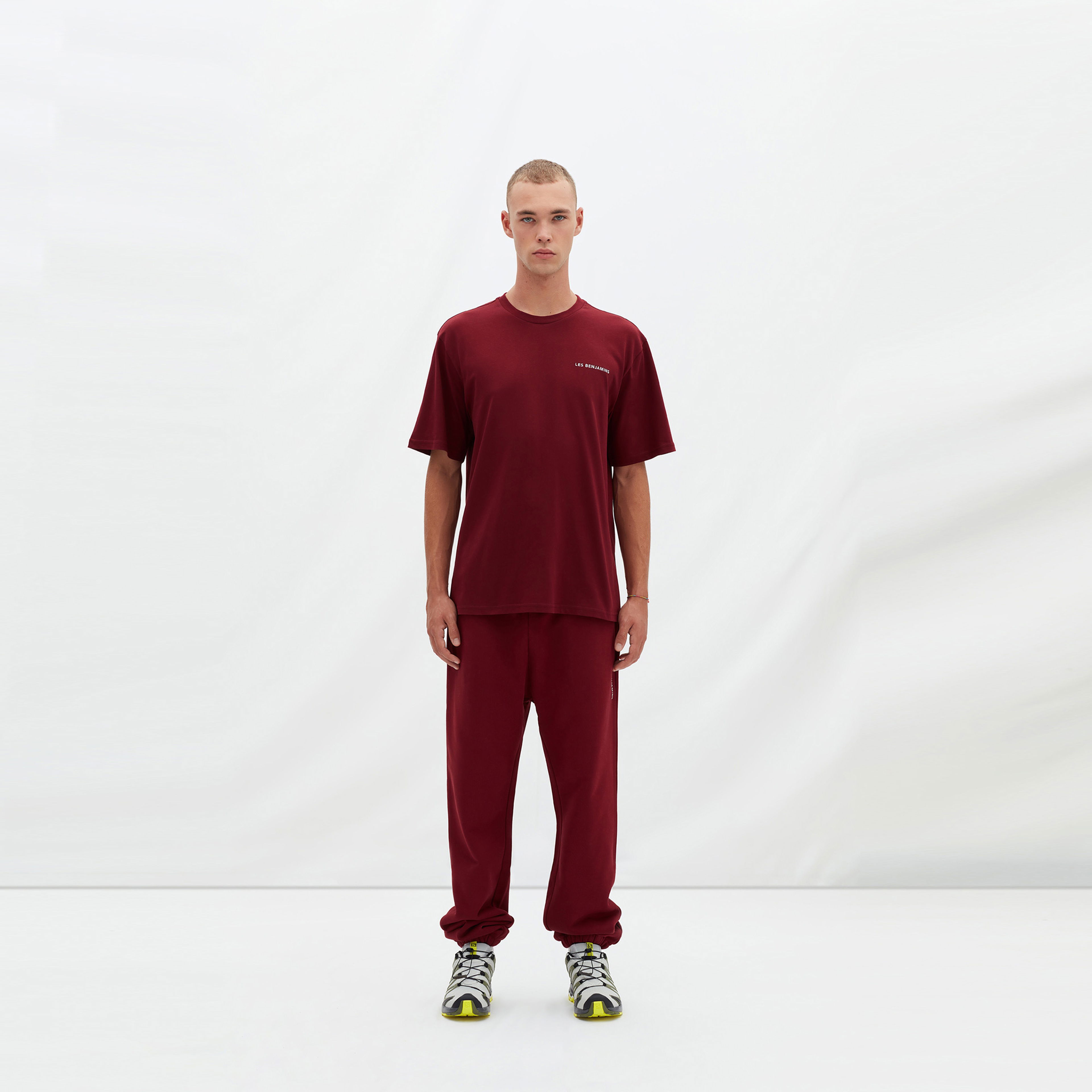 Les Benjamins Essentials Erkek Bordo T-Shirt