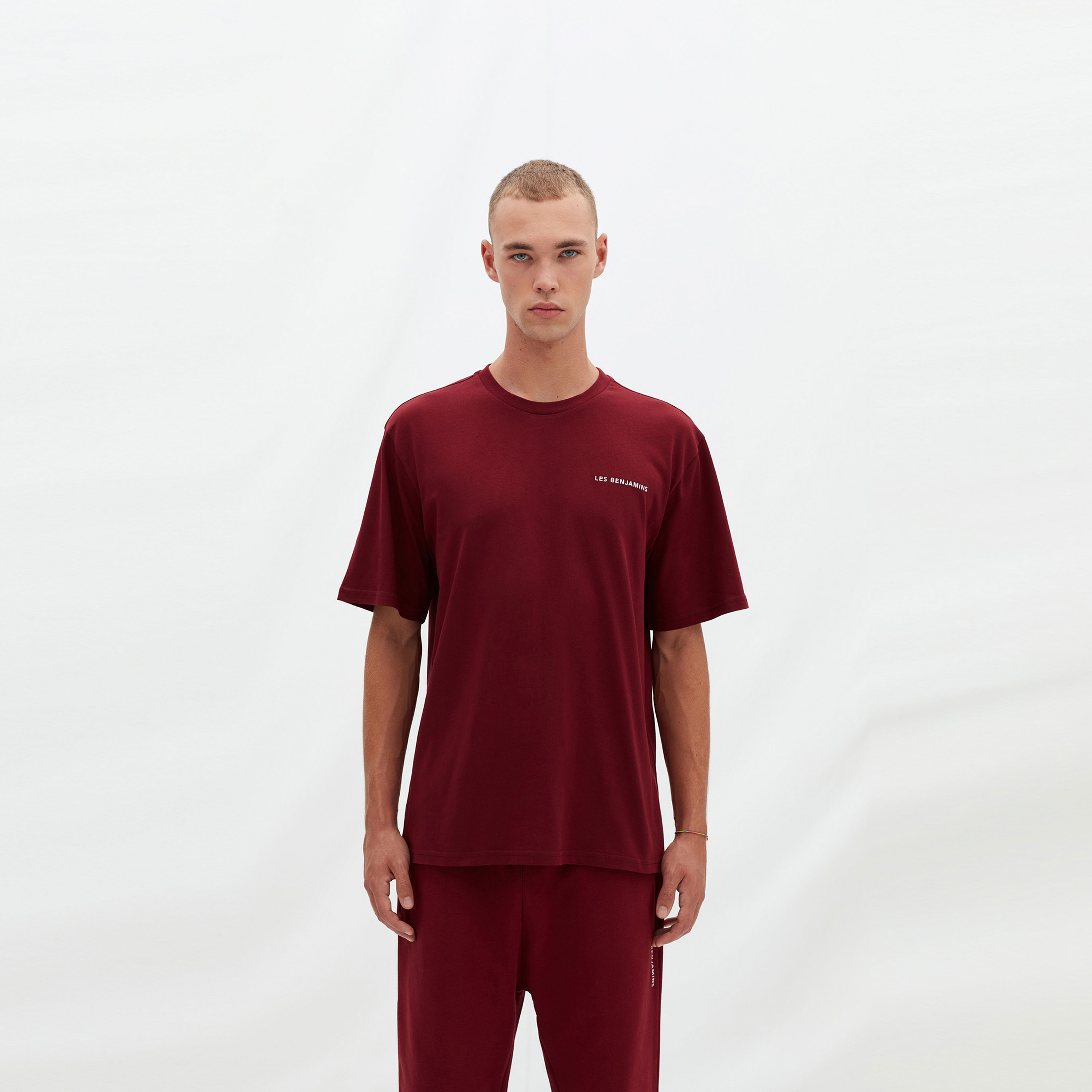 Les Benjamins Essentials Erkek Bordo T-Shirt