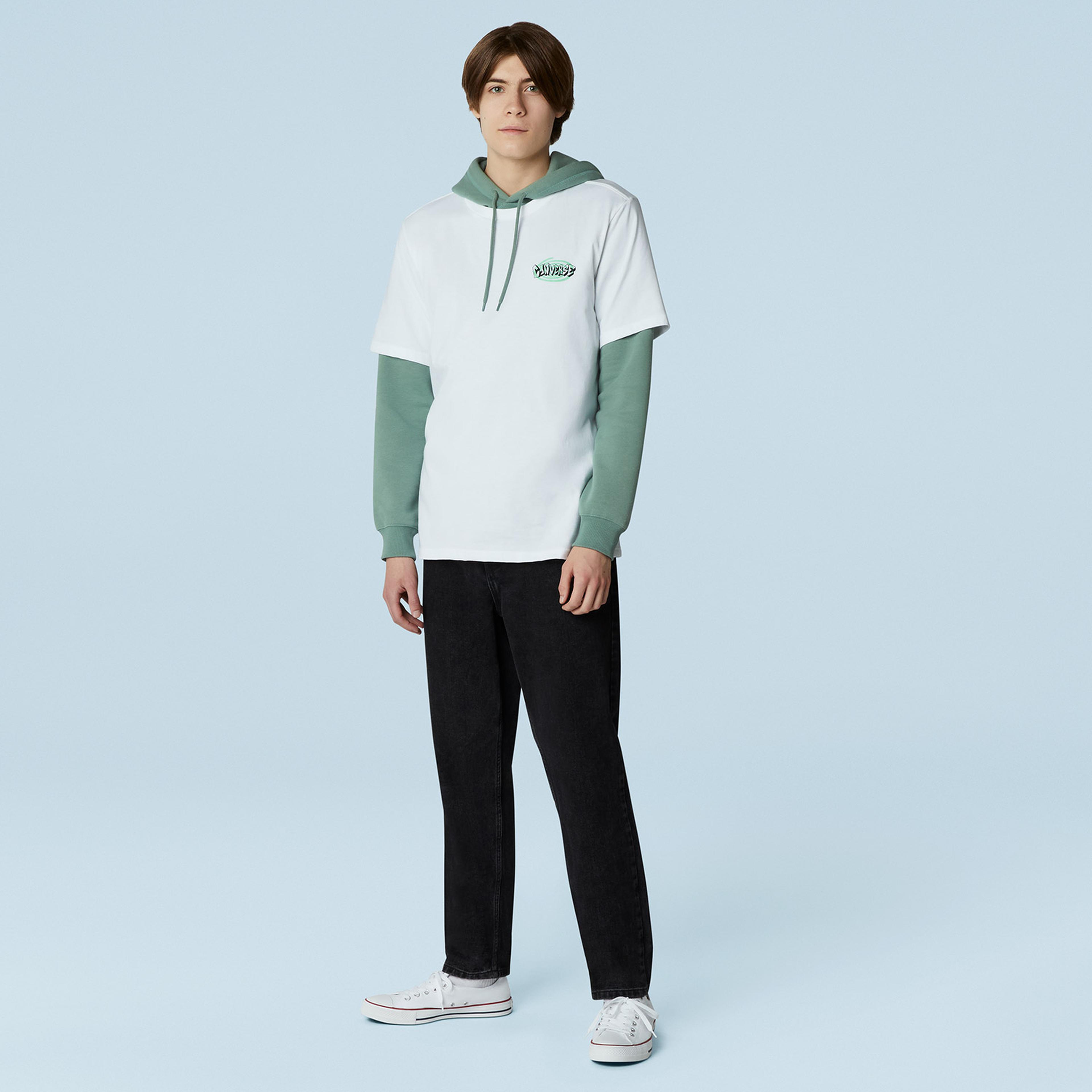 Converse Sticker Graphic Erkek Beyaz T-Shirt
